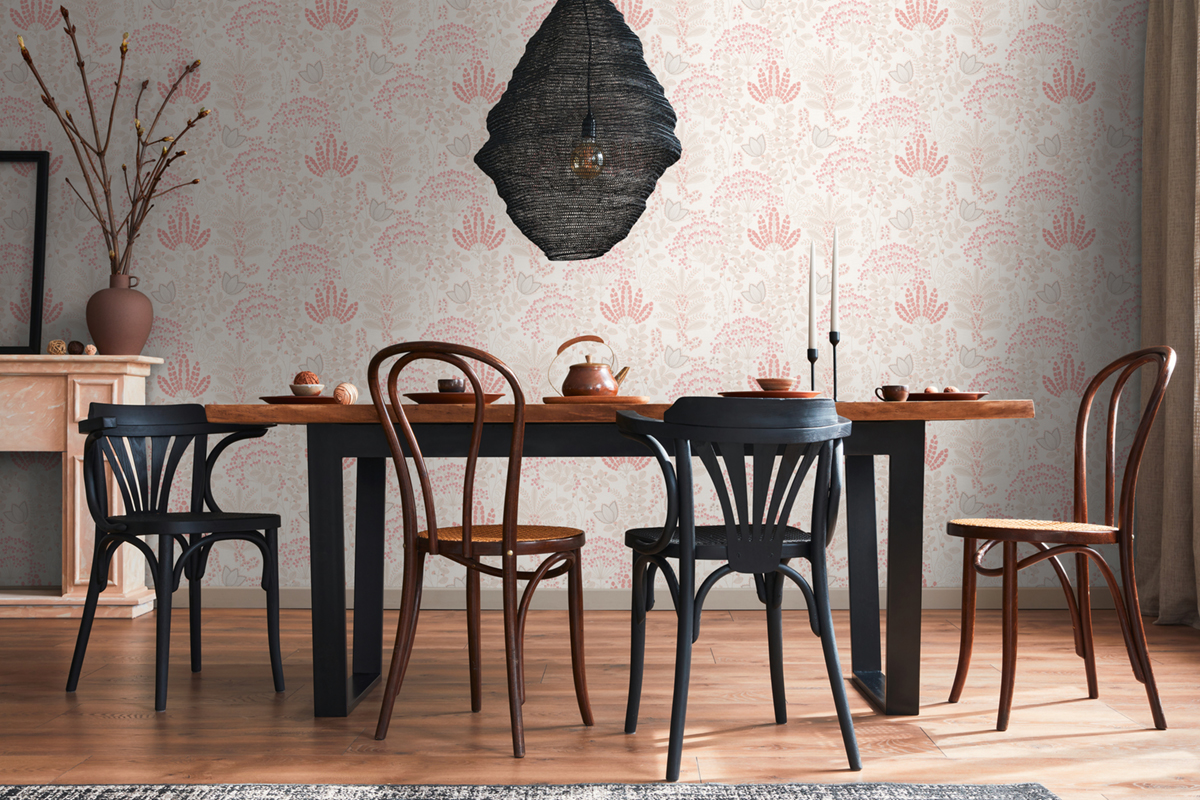 Papier peint Fleurs Enfantin Achillae rose blanc - Famous Garden d'A.S. Création | Réf. AS-393492