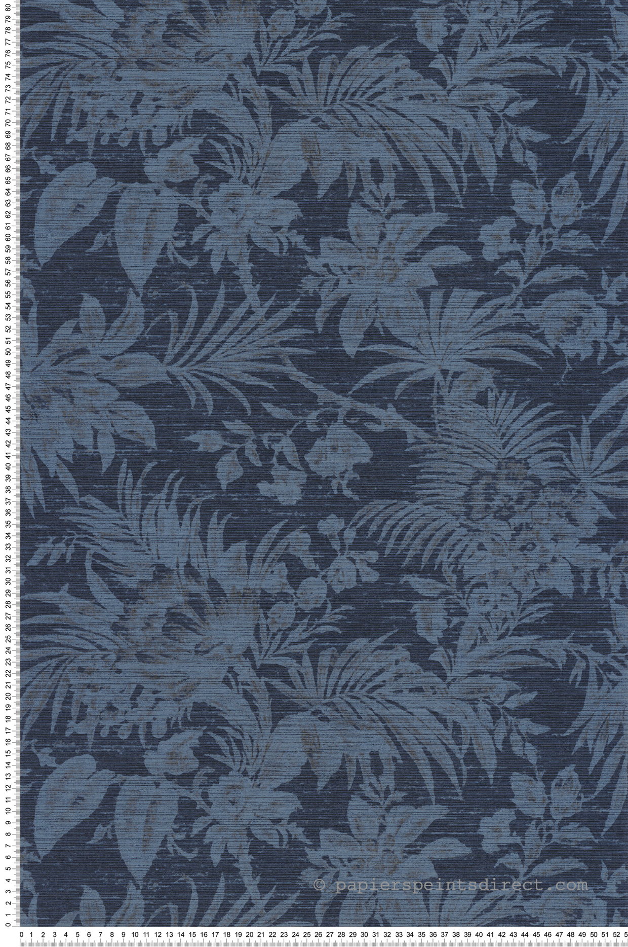 Papier peint Feuillage Tropical Fern bleu marine - Five o'clock de Casadeco | Réf. FOCL85786787