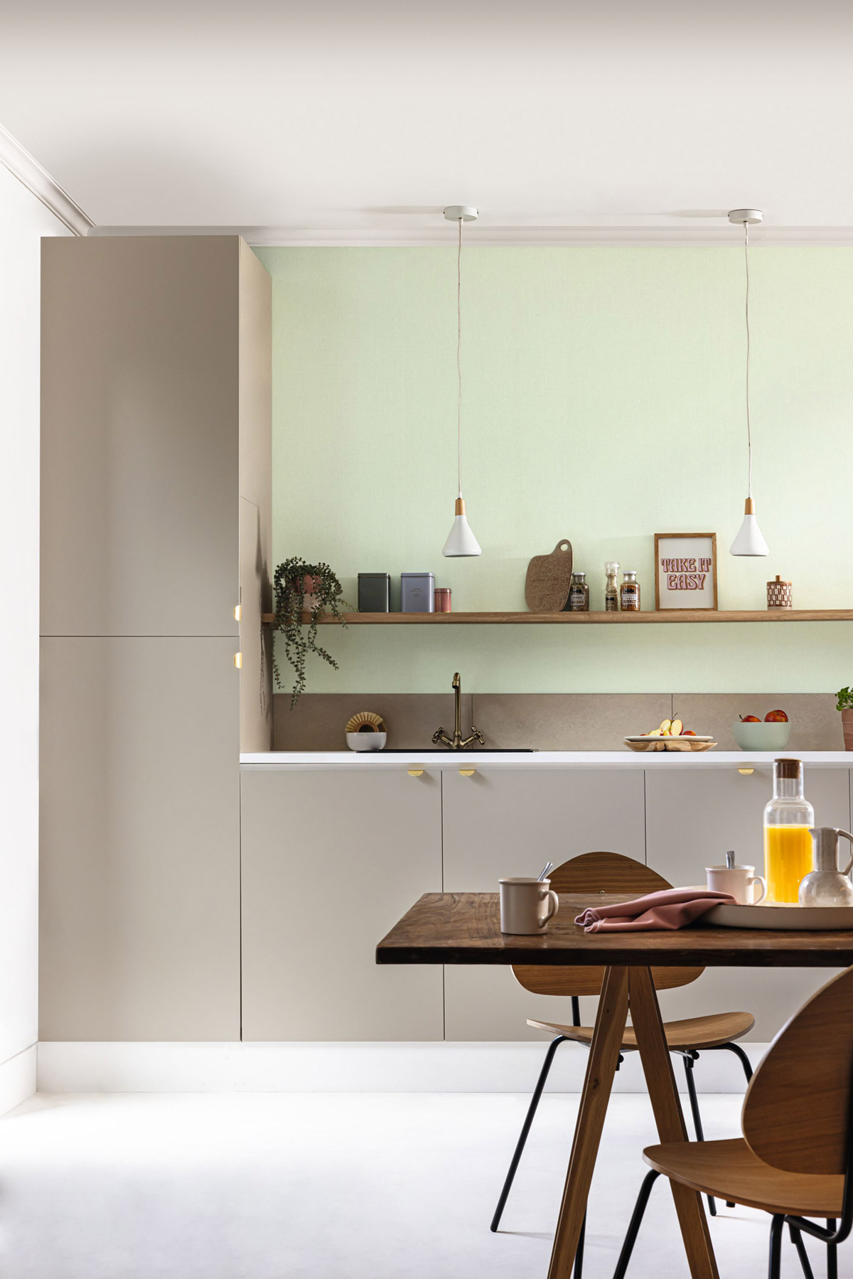 Papier peint Faux Uni Tissage vert pâle - Line Up de Casélio | Réf. LNP103227603