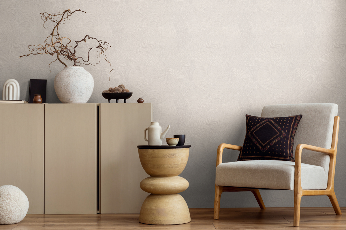 Papier peint Vagues Féériques gris clair - French Affair d'A.S. Création AMB3 | Réf. AS-399351