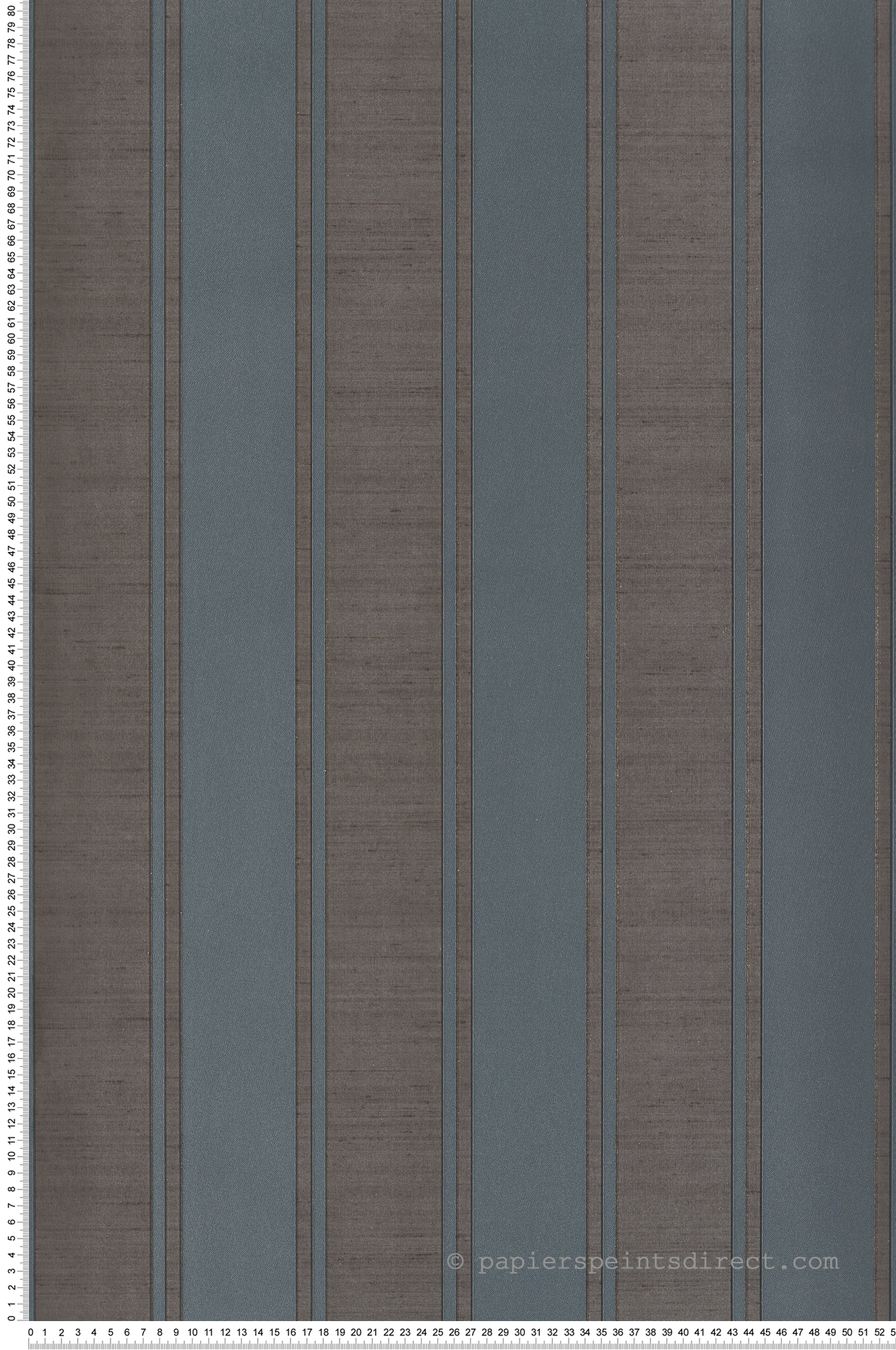 Papier peint Rayure Vintage Texturé bleu jean brun - Opera de Montecolino | Réf. MC-OP33369