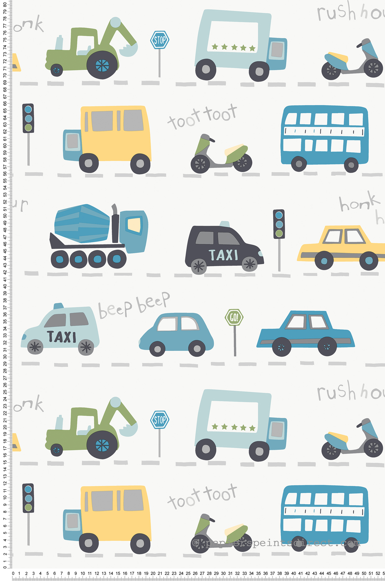 Papier peint Voiture Enfant bleu - Imagine de Lutèce | Réf. LTC-DL27594