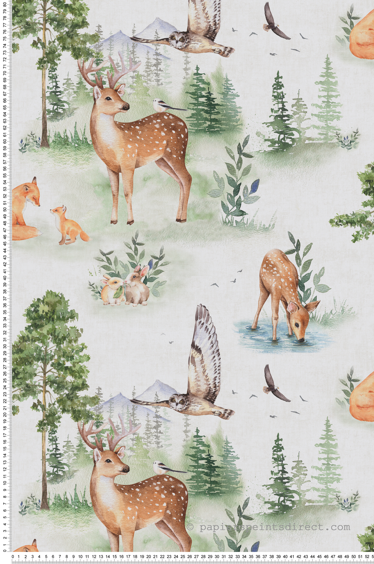 Papier peint Animaux de la Forêt naturel - Lilly & Luis d'A.S. Création | Réf. AS-771721