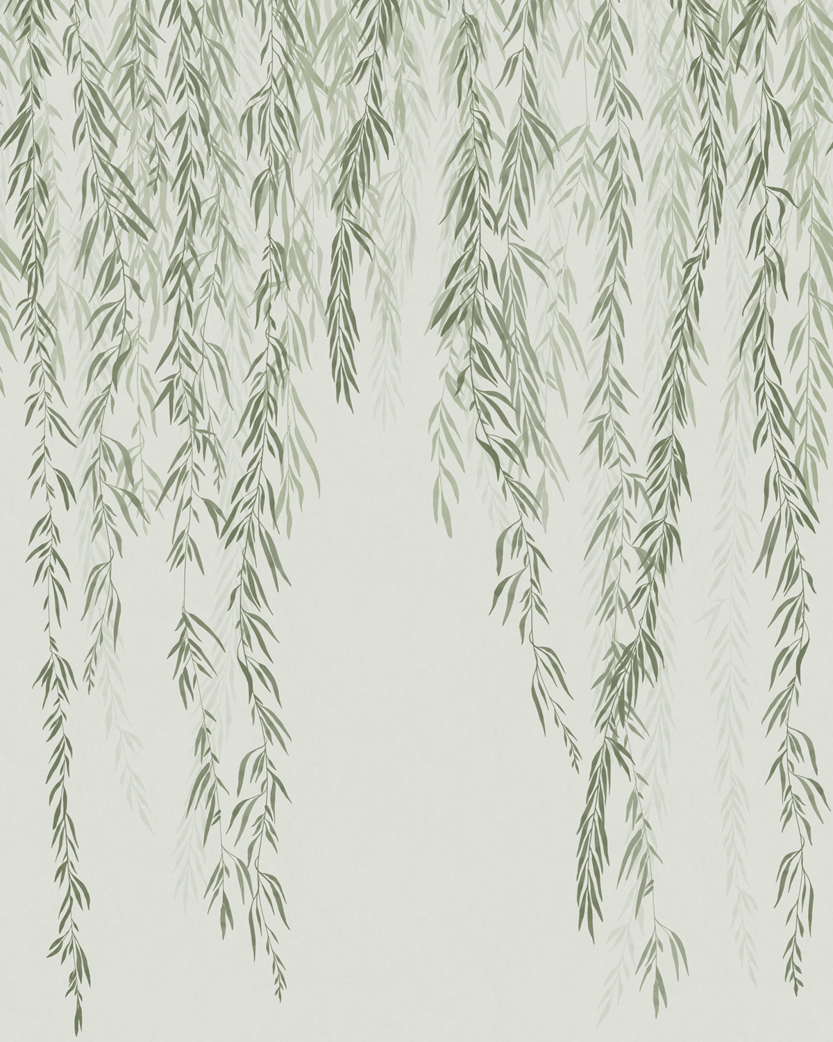 Papier peint panoramique Feuillage Murmures d'Automne S vert lichen 200X250 - Wonderwalls 2 de Casadéco | Réf. WDWD200157105