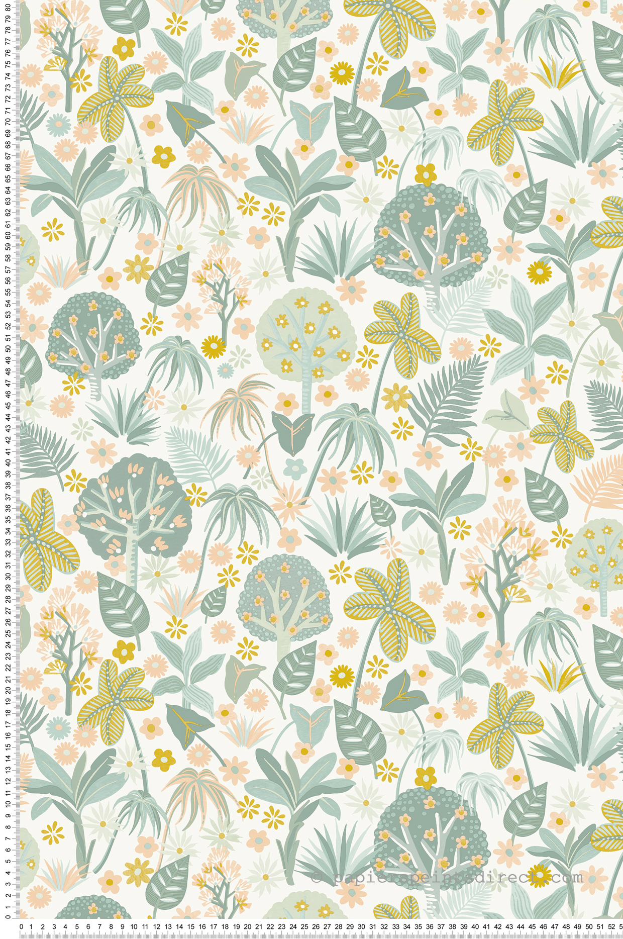 Papier peint Fleur Magic Forest rose vert - Happy Kids Club de Casélio | Réf. HKC107580749