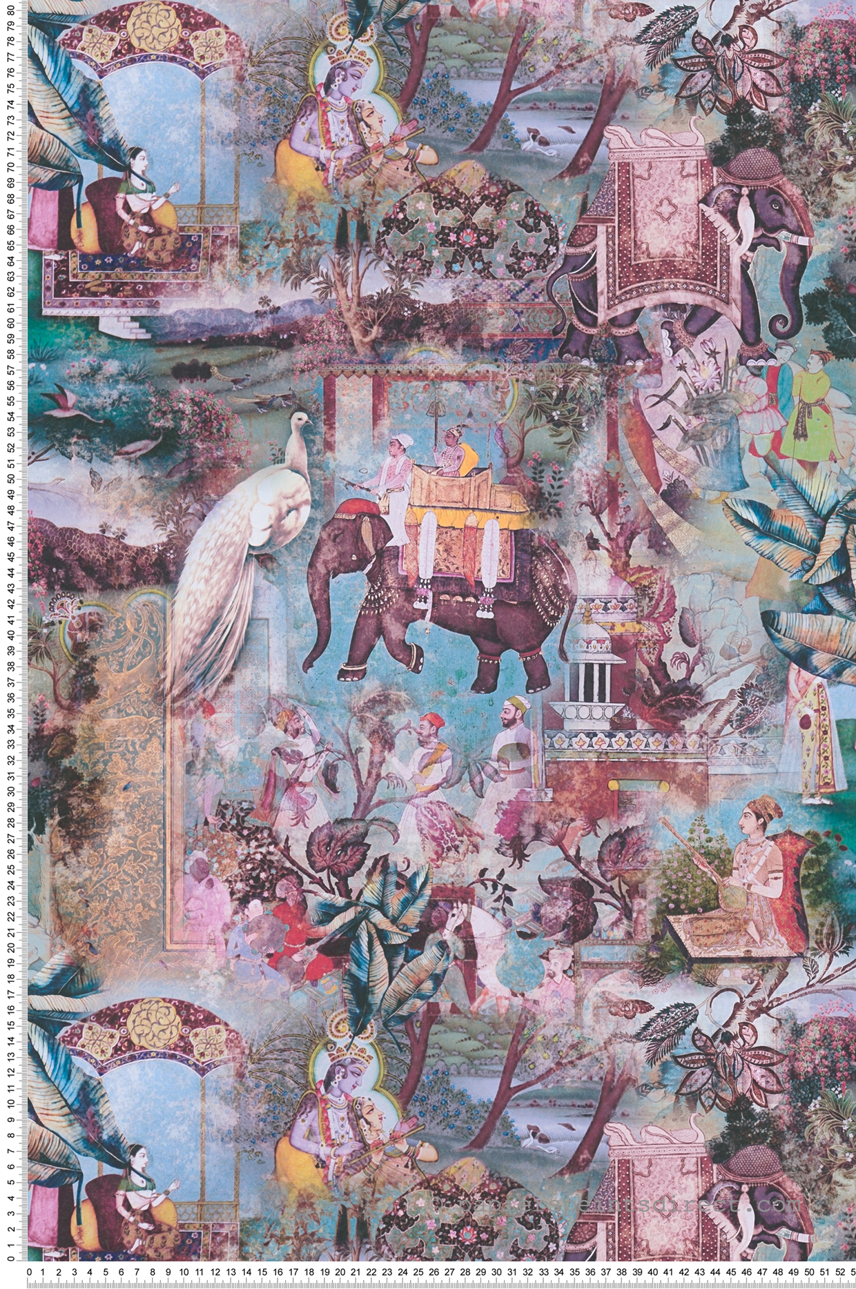 Papier peint Nature et Animaux Hindou bleu - Dream Flowery de Architects Paper | Réf. 38173-3