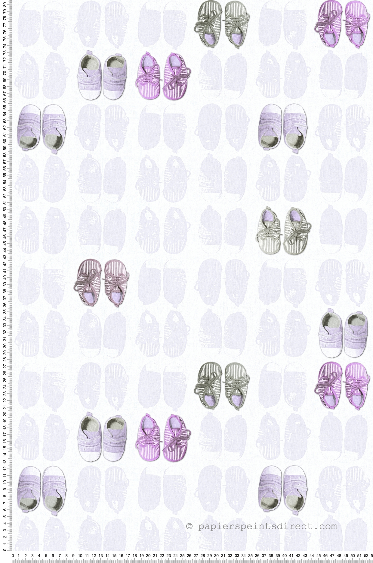 Papier peint petites chaussures roses - Little Stars AS Création | Réf. SP04386