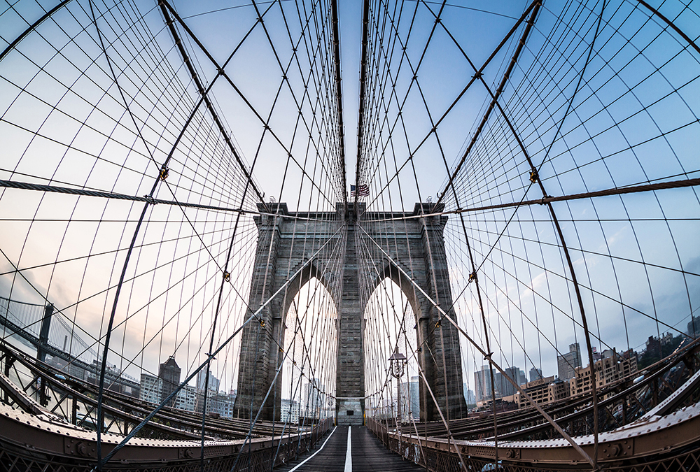 Papier peint panoramique Pont de Brooklyn - Référence APD-471-475-400x270 - Intissé 200g/m2 - Standard 400 x 270