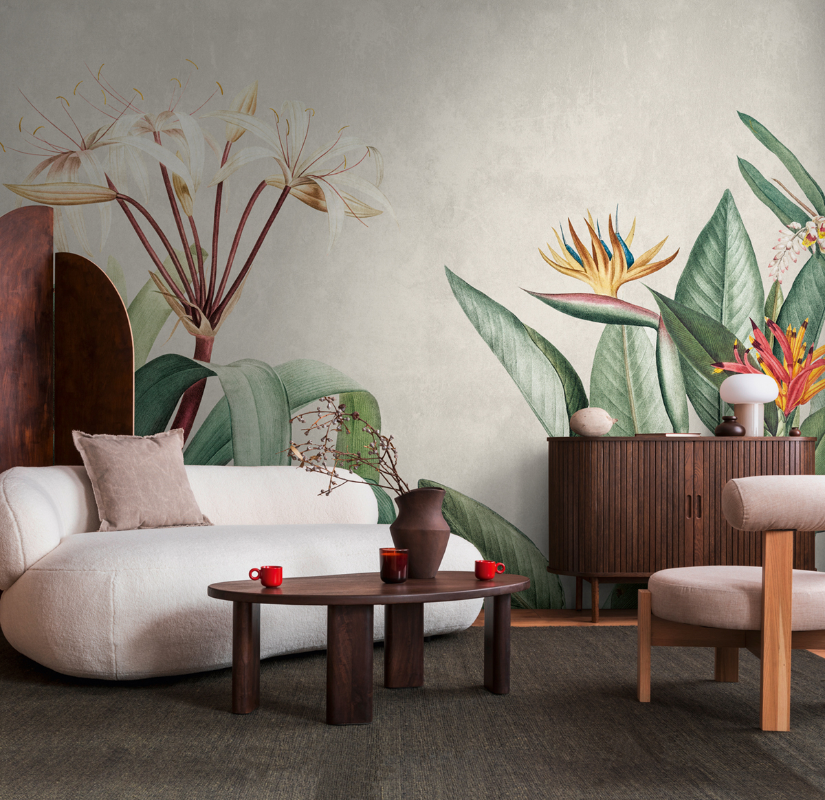 Papier peint panoramique Bouquet Fleur vert - The Wall 3 d'A.S. Création | Réf. AS-399171