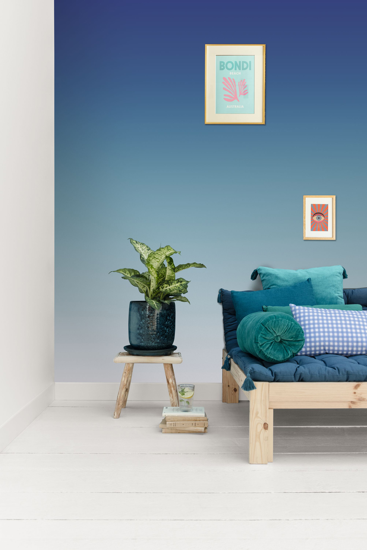 Papier peint panoramique Dégradé Subtil Shades bleu S 200X250 - Pimp My Wall de Casélio | Réf. PMW104806605