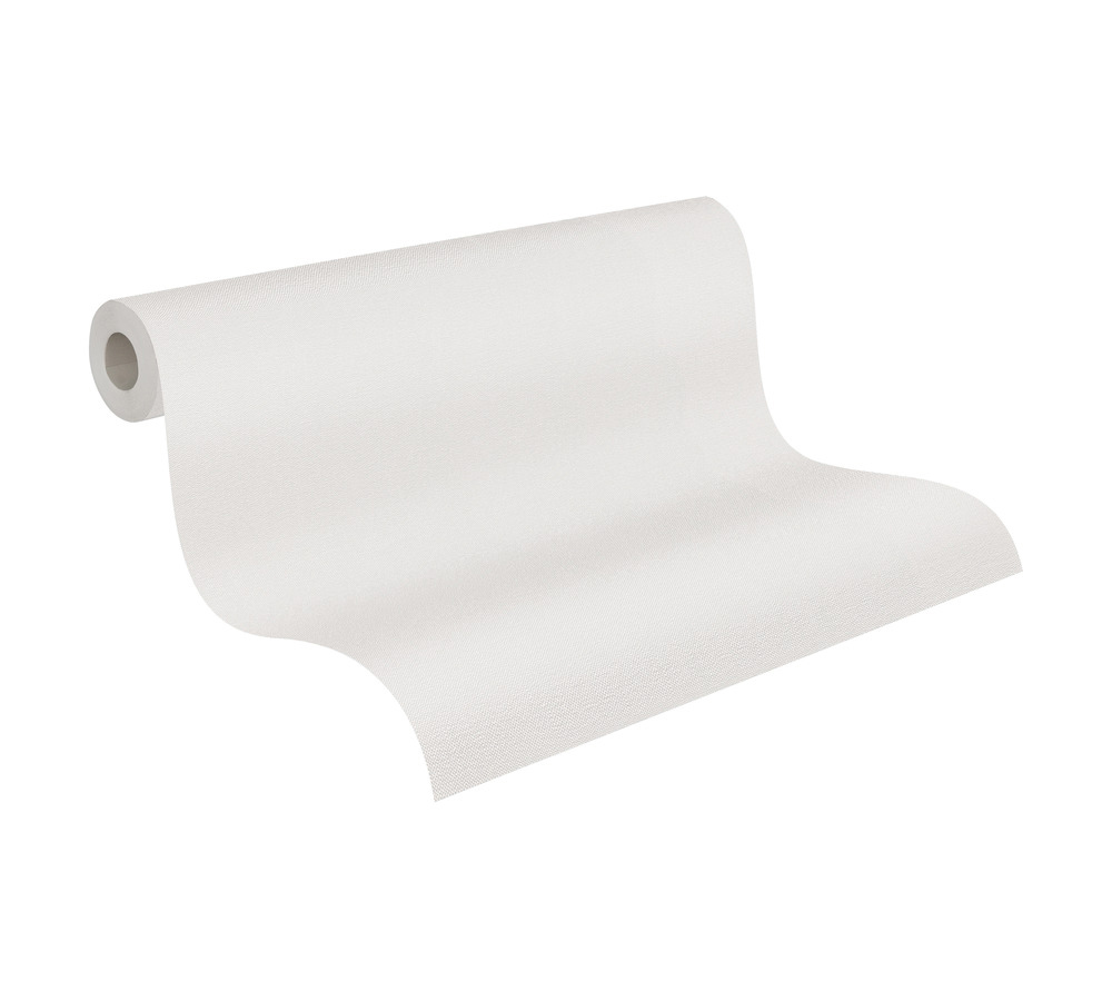 Papier peint Uni Toile blanc craie - Pure Elegance d'A.S. Création AMBR | Réf. AS-298270