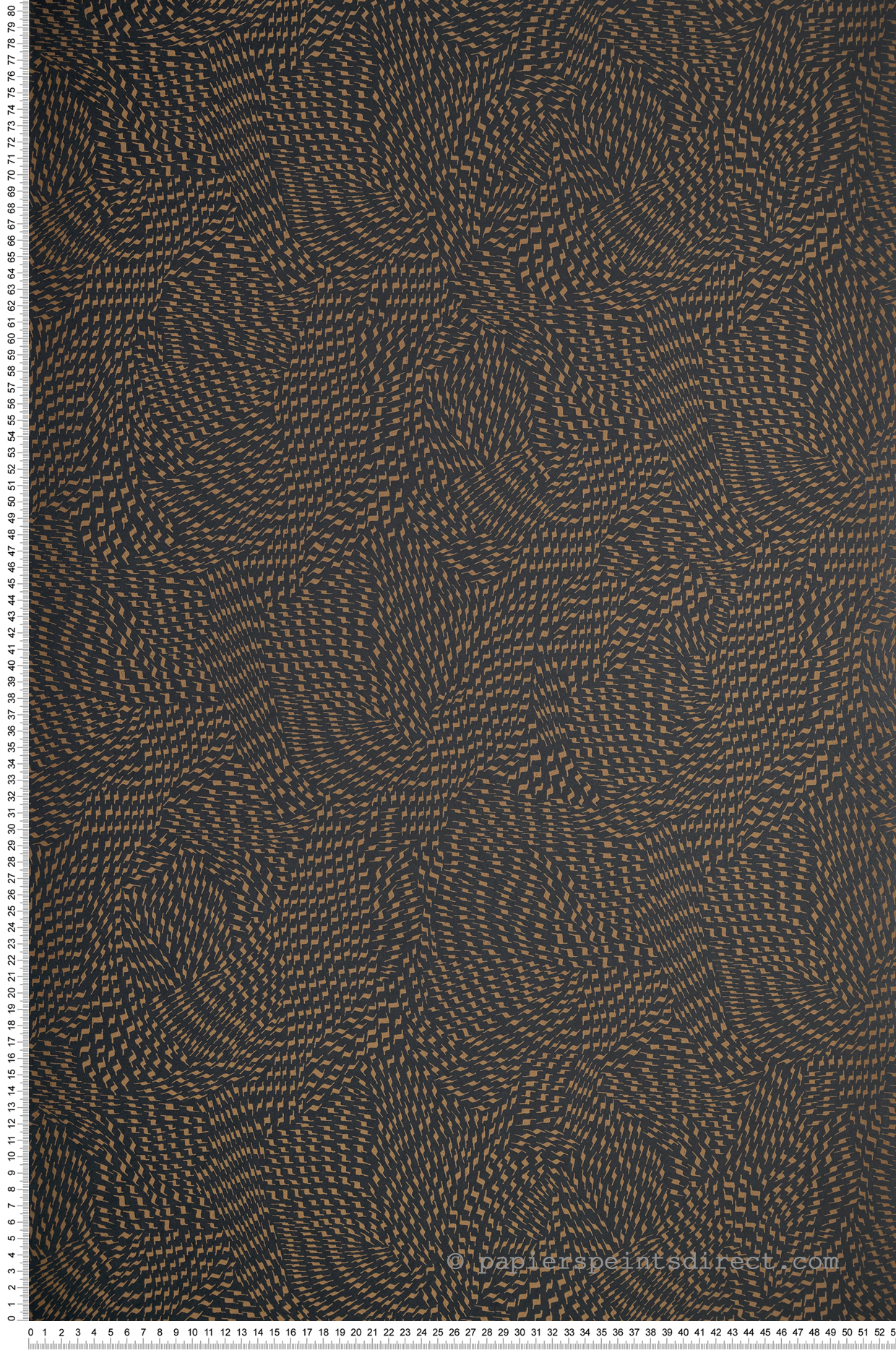 Papier peint Illusion 3D Passy noir camel - Square Jasmin de Casamance | Réf. CAS-75723058