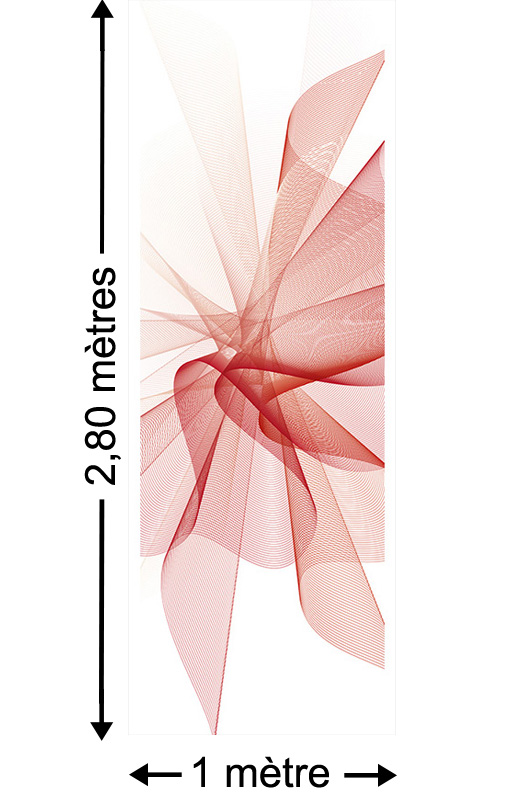 Explosion, Rouge - Papier peint lé unique