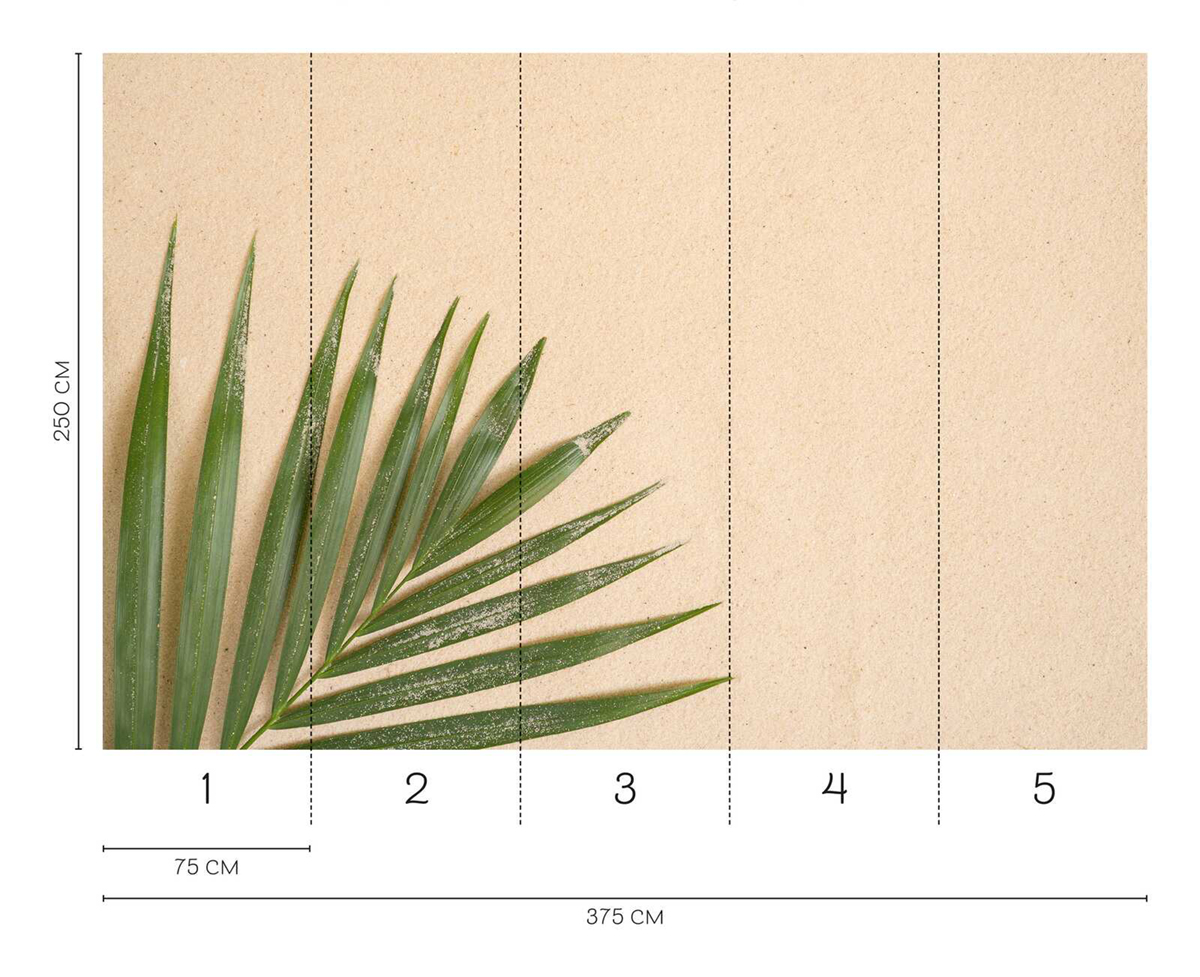 Papier peint panoramique Palme sur le Sable - Wall Love d'A.S. Création REGLE | Réf. DD129606