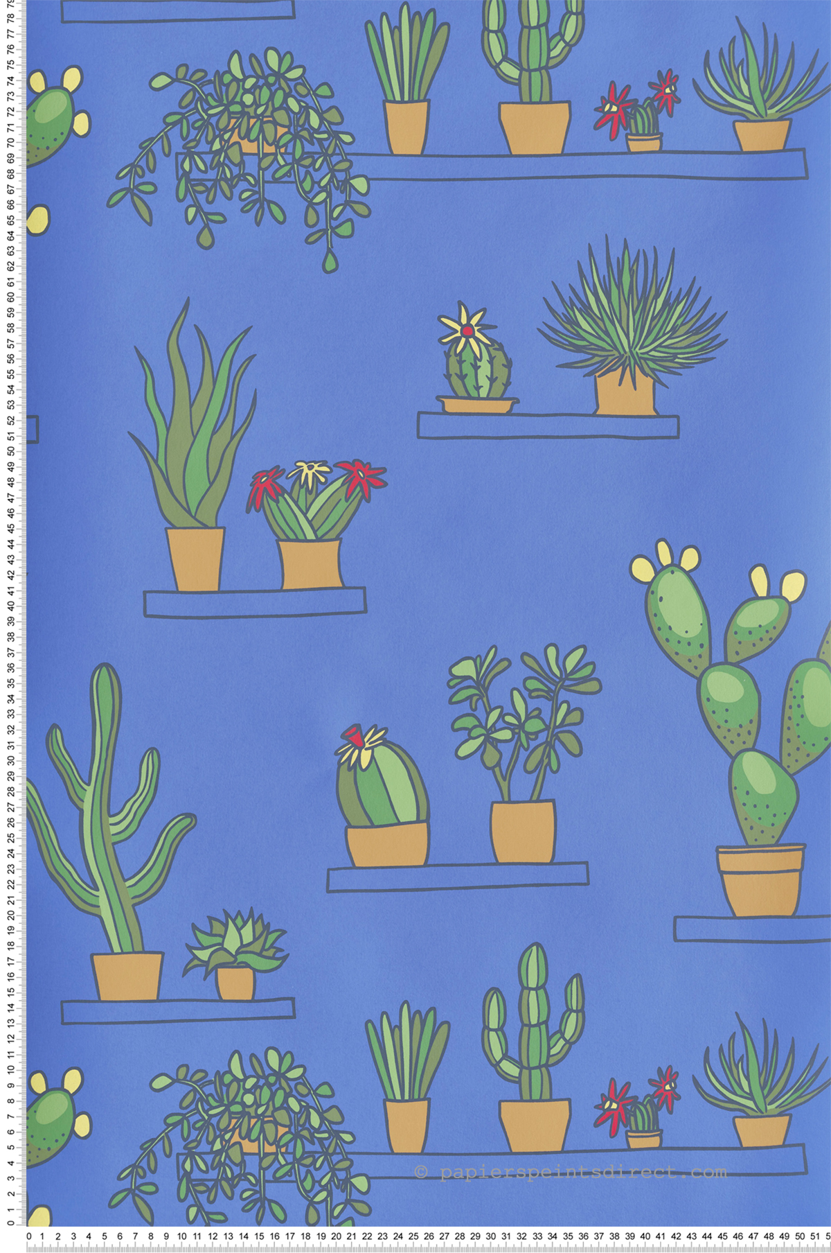 Papier peint Cactus Mr Straw's Greenhouse Mambo - In The Garden de Little Greene | Réf. 0234SGMAMBO