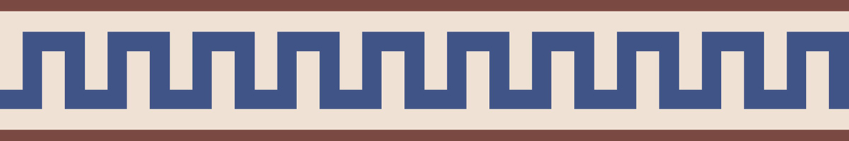 Galon Symbole Egypte Audacieuse bleu - Galons et Frises de Casadéco AMB4| Réf. GAFR200406554