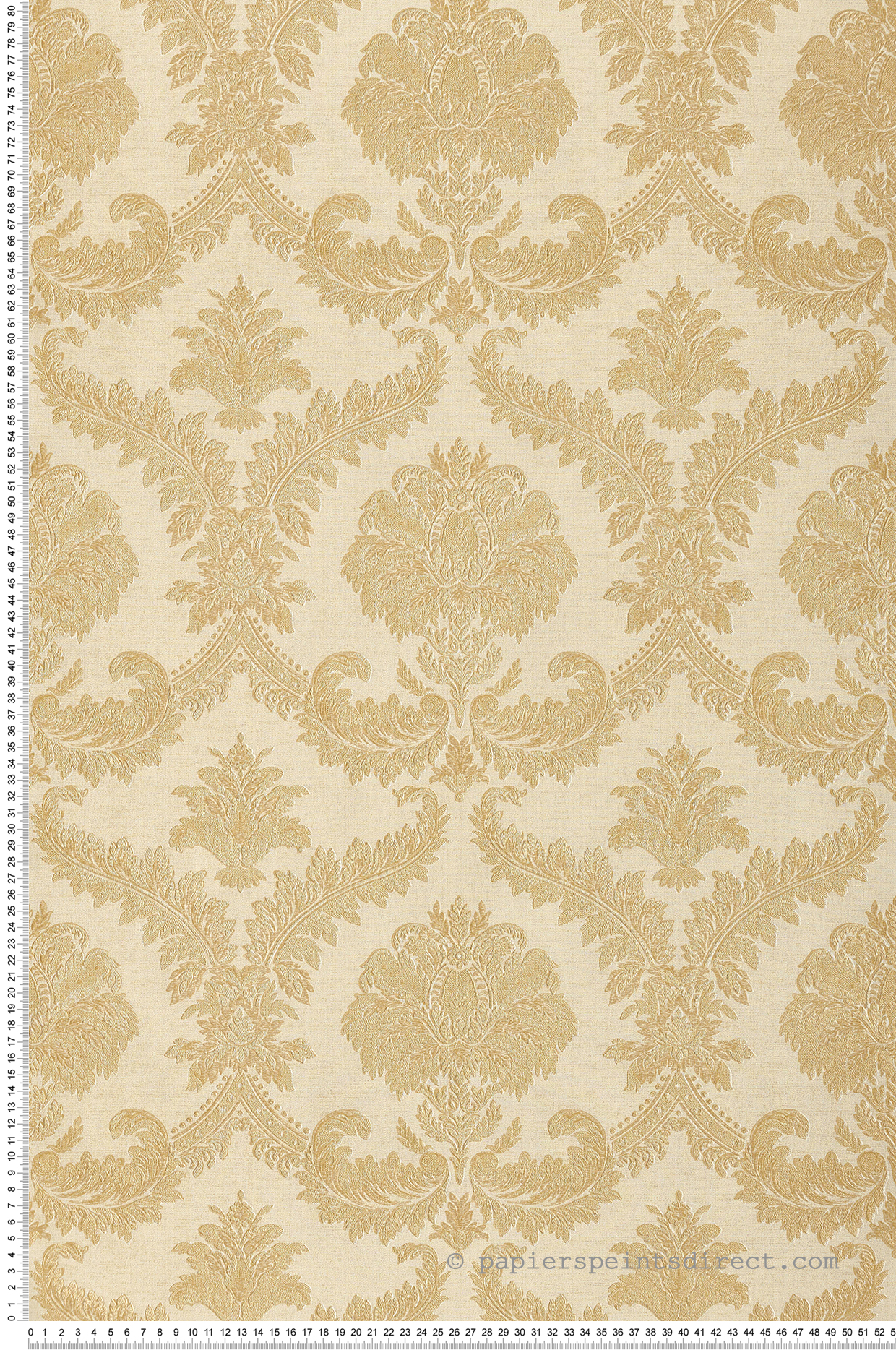 Papier peint Médaillon Baroque beige et doré - San Marco de Montecolino | Réf. MC-25723