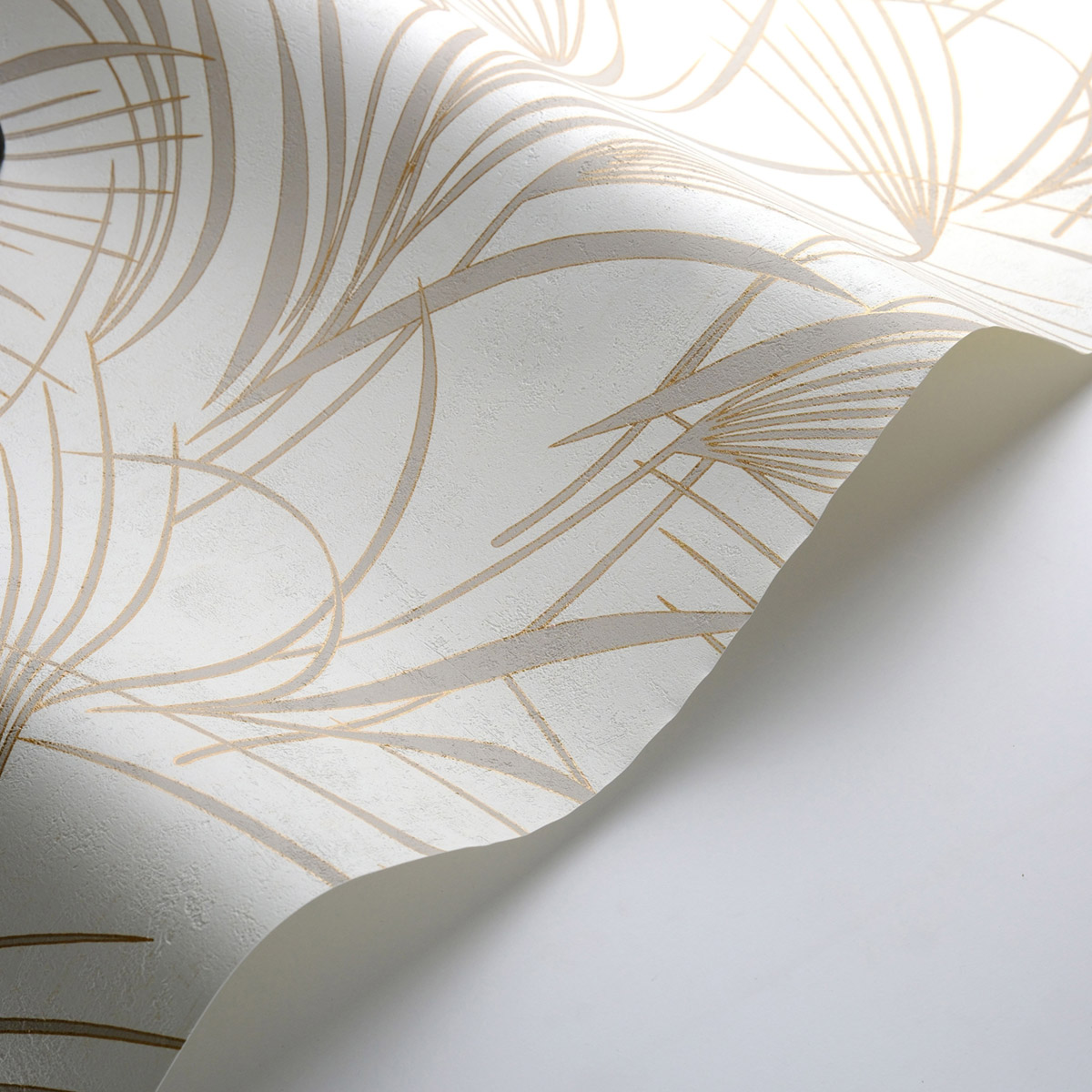 Papier peint Herbe Samarra gris doré - Babylone de Casadéco | Réf. BBLN89721412