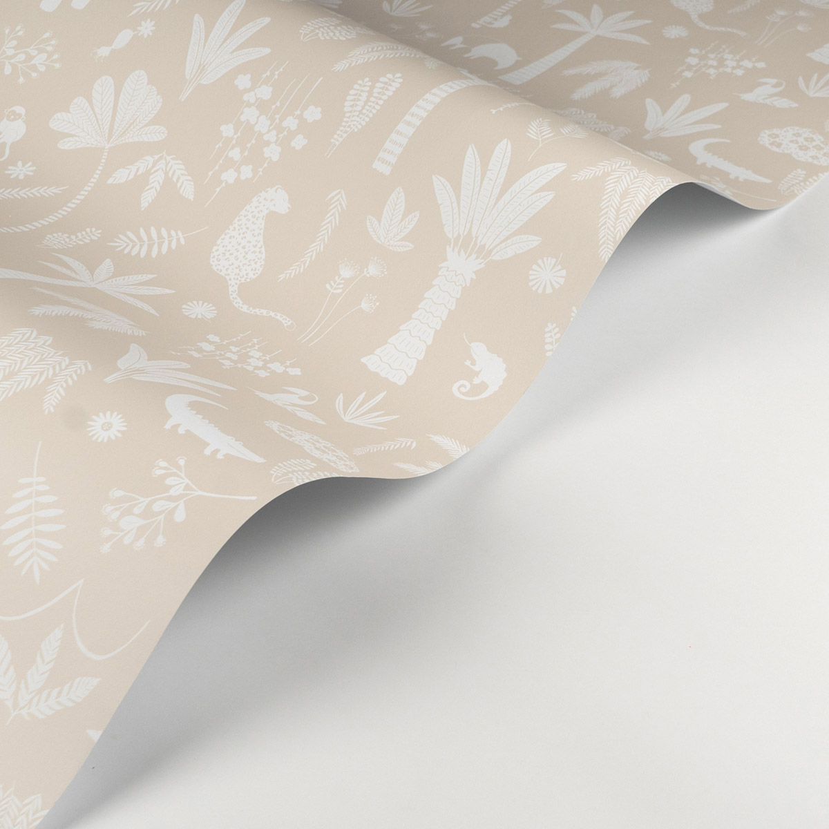 Papier peint Animaux Enfant Poetic Jungle lin - Once Upon A Time 2 de Casadéco AMBV | Réf. OUTD200761221