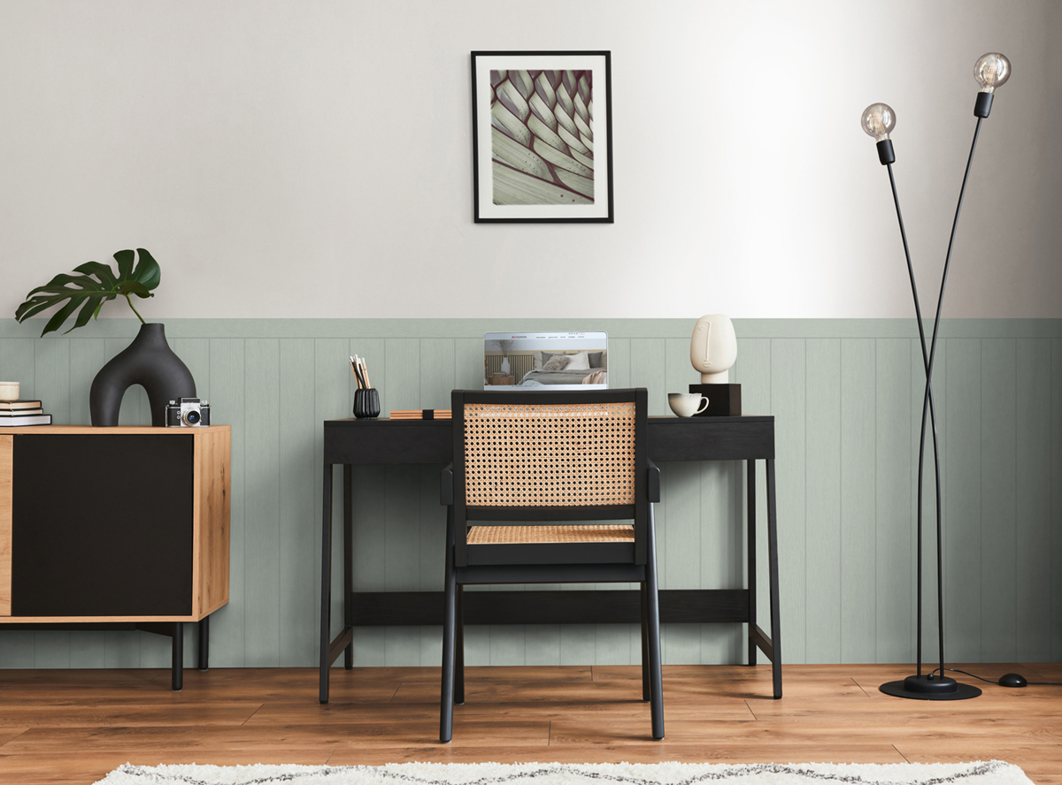 Papier peint Soubassement Lambris Bois bleu d'eau - Wallpanel d'A.S. Création | Réf. AS-398031