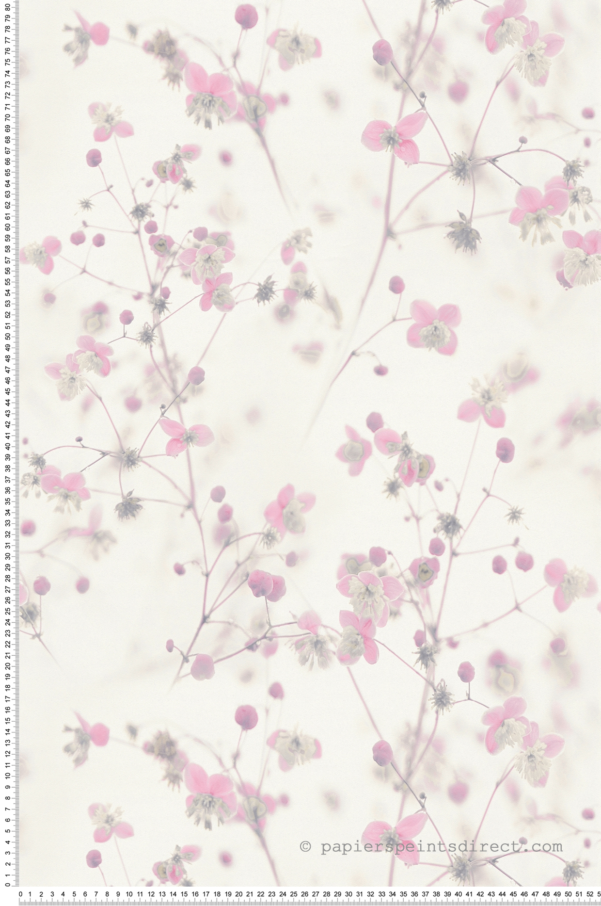 Papier peint Branche Fleurie Harmonie rose  - Pintwalls d'A.S. Création | Réf. AS-387264