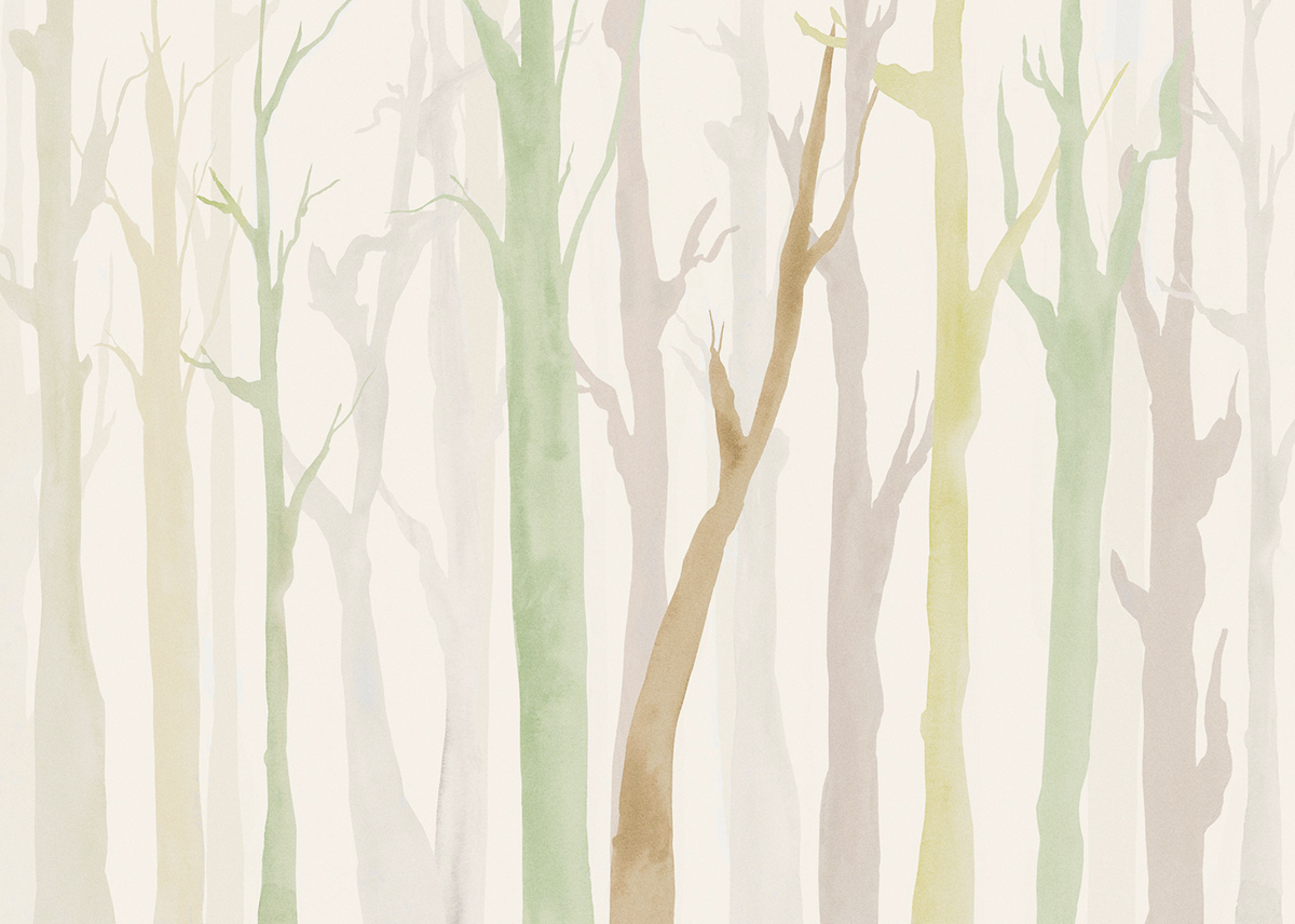 Papier peint panoramique Arbre Shadow Woods - Papier peint Komar Flair