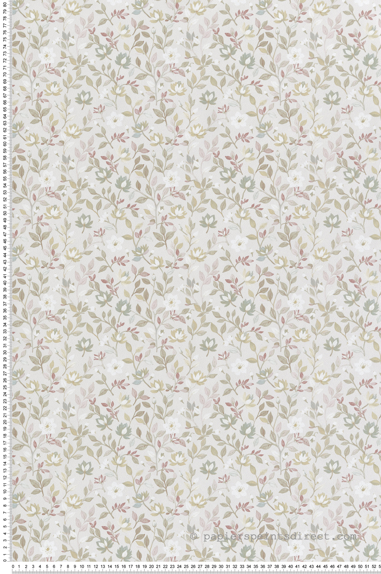 Papier peint Fleuri Allover Charme rose vert - Garden Party 2 de Montecolino | Réf. MC-8351