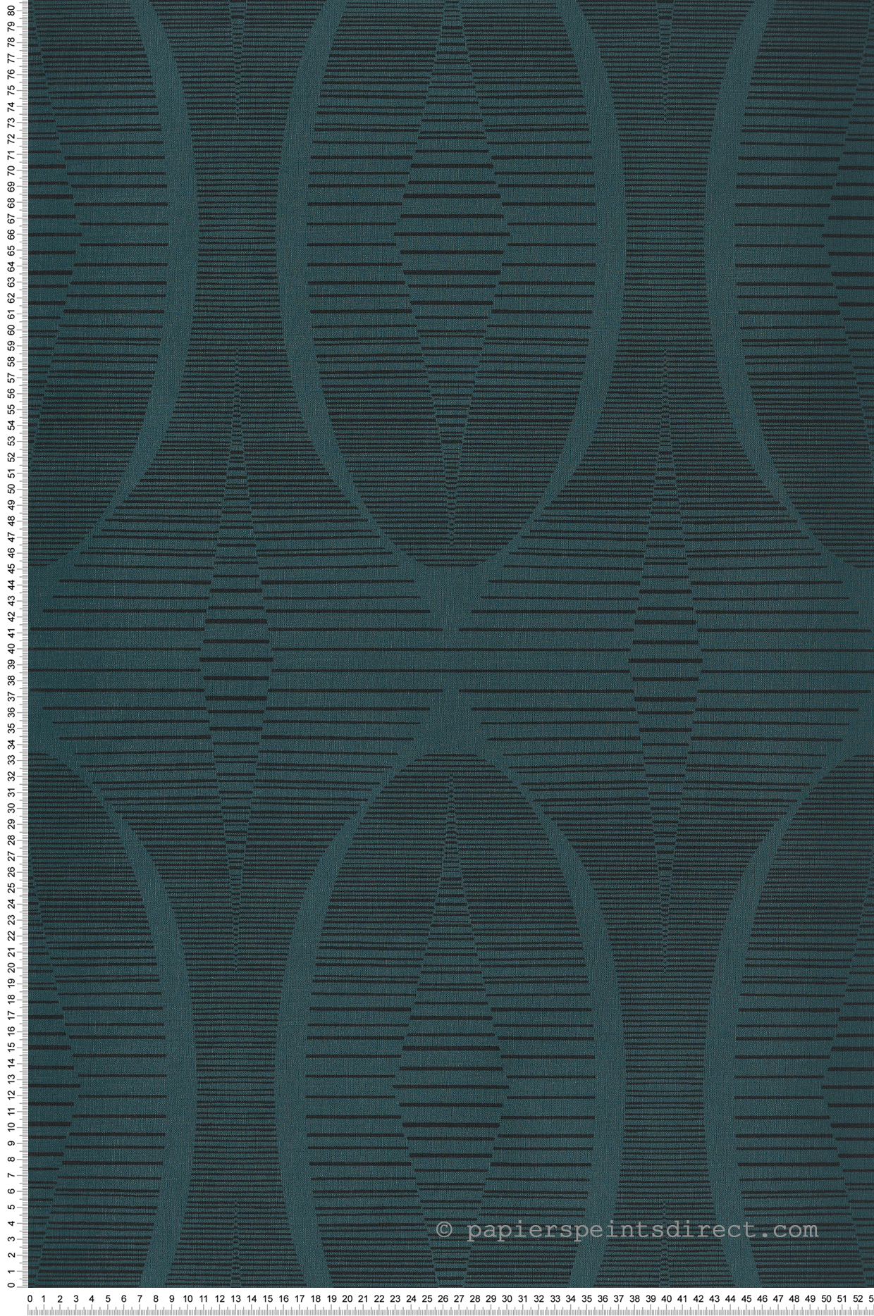 Papier peint Illusion 3D Graphique Adélaide bleu paon - Villa Rosalie de Lutèce | Réf. LTC-51223404