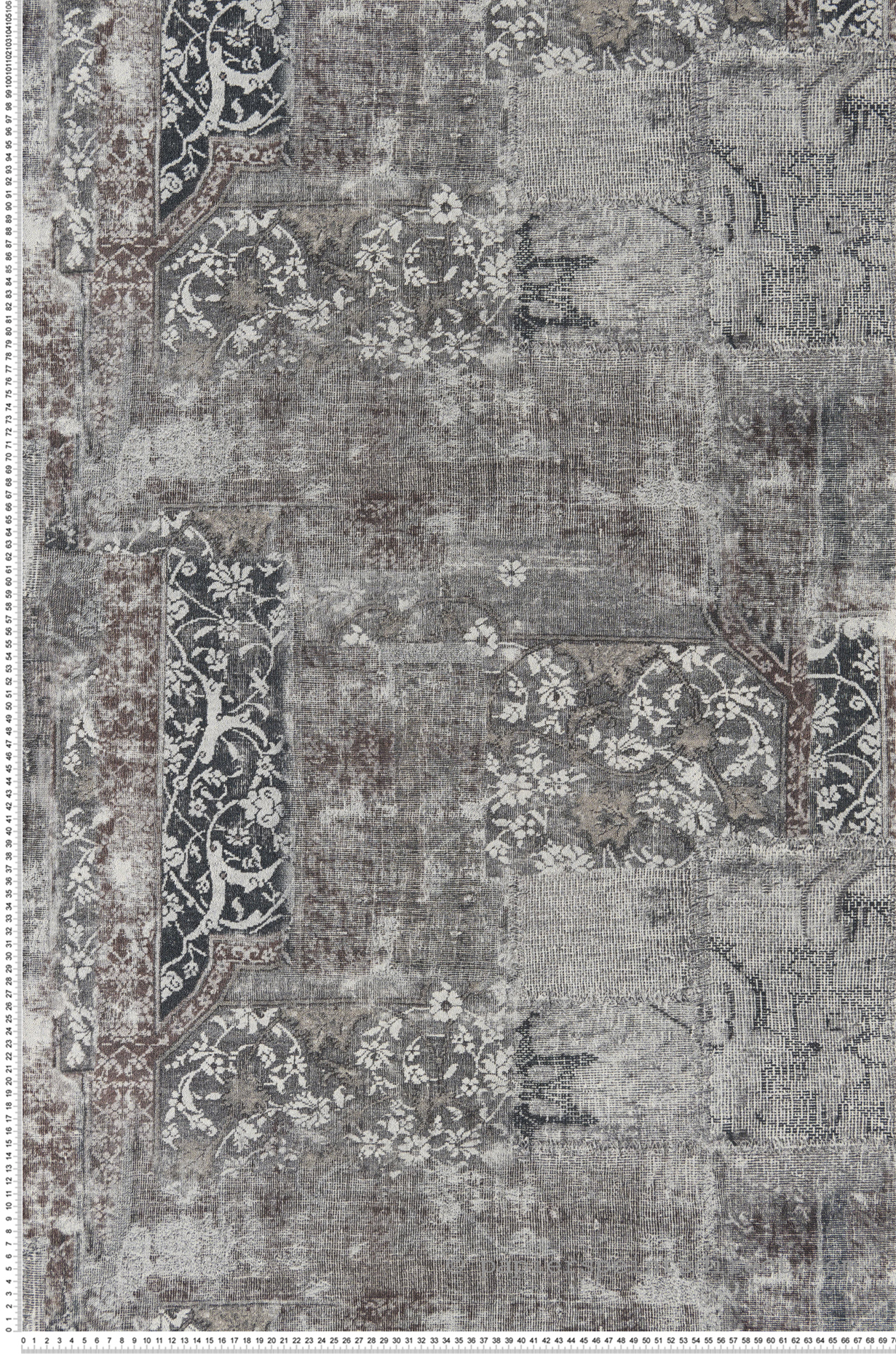 Papier peint vintage Galeecha gris anthracite - Ceylan de Casamance | Réf. CAS-74533274
