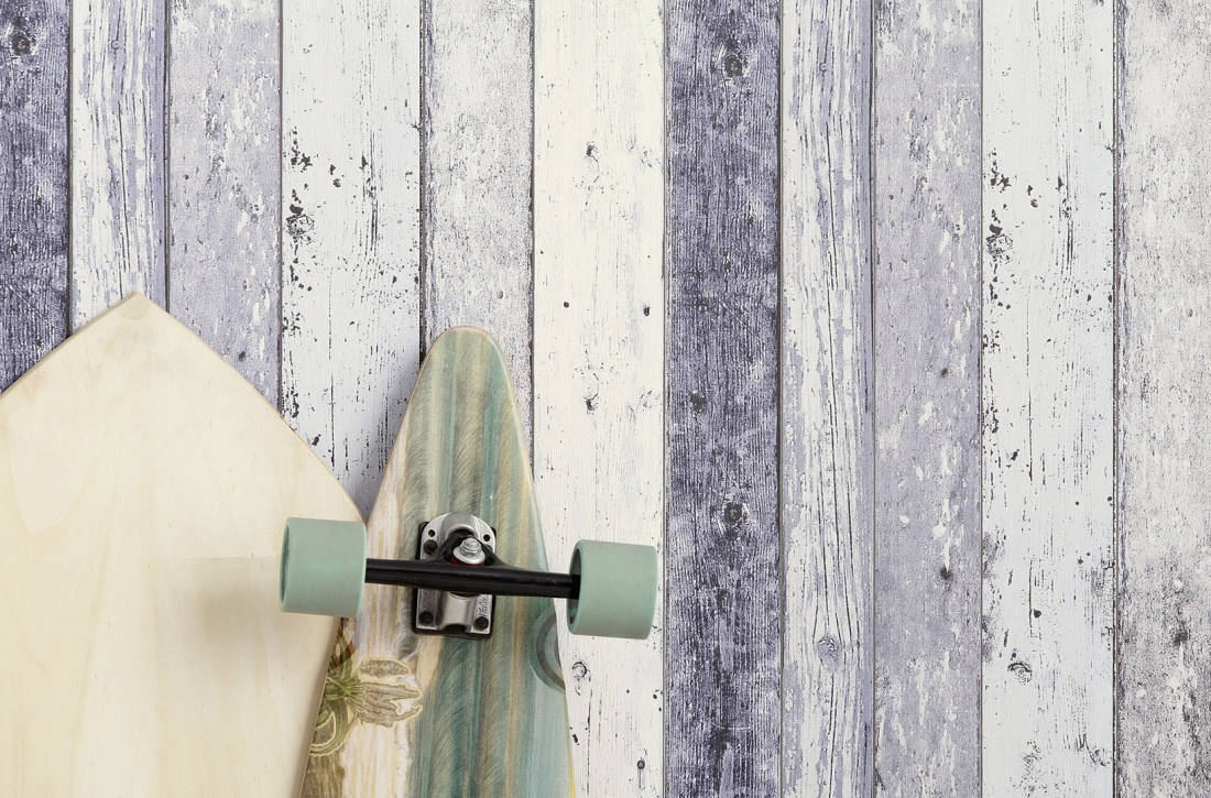 Papier peint Planches bois bleu - Wood N Stone 2 d'AS Création | Réf. SP04465