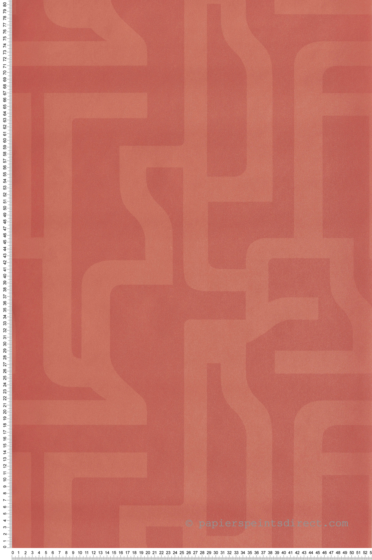 Papier peint Géométrique Labyrinthe corail - Bensimon 2 de Lutèce | Réf. LTC-51201105