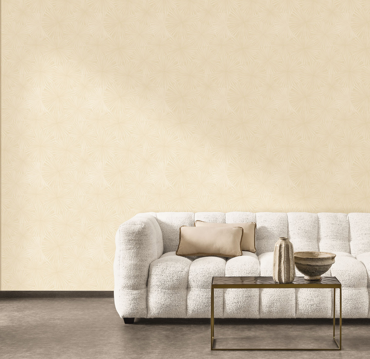 Papier peint Graphique Helios beige sable - Solaris de Casadéco | Réf. SOLA201871473
