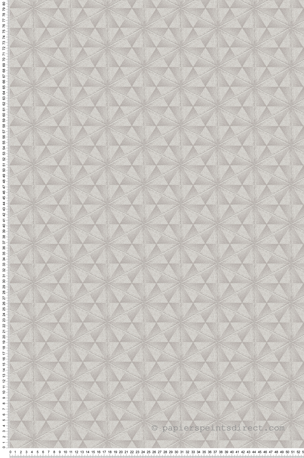 Papier peint Triangle Fibre d'Or gris souris - Abaca de Lutèce | Réf. LTC-51232919