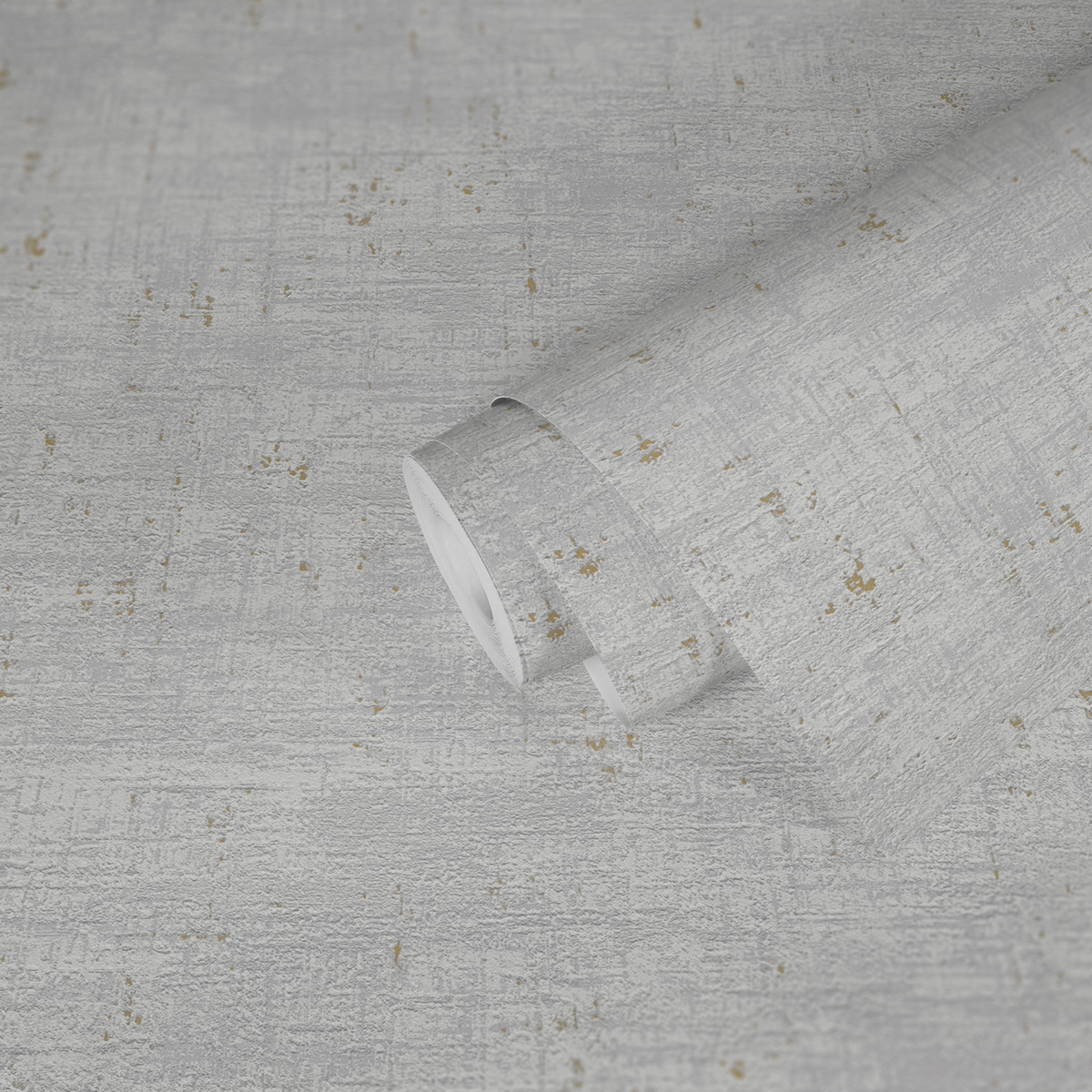 Papier peint Aspect Industriel Texturé blanc gris doré - Stories of Life d'A.S. Création AMB2 | Réf. AS-396573