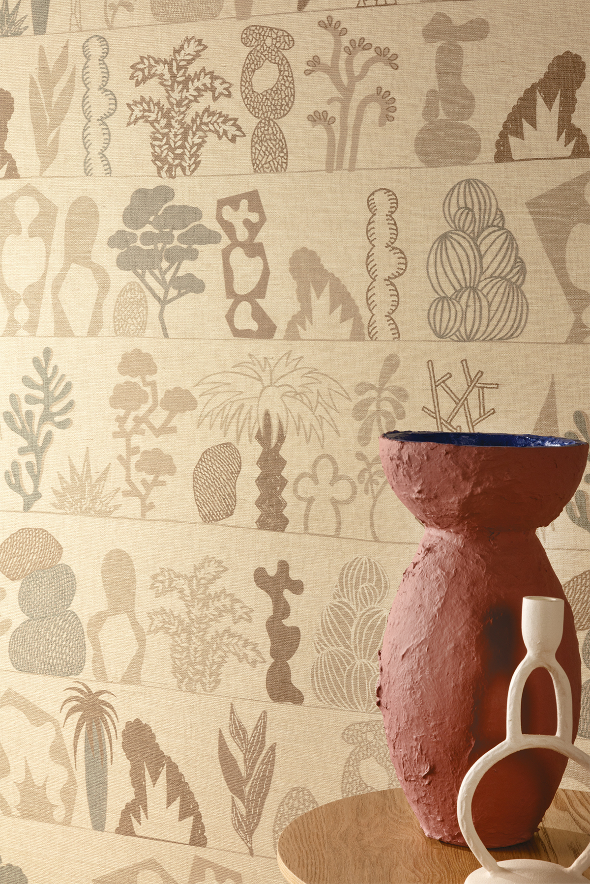 Papier peint panoramique Ethnique Gaudia ivoire - A H260 - Joy de Masureel AMB2 | Réf. MAS-DGJOY2011-260