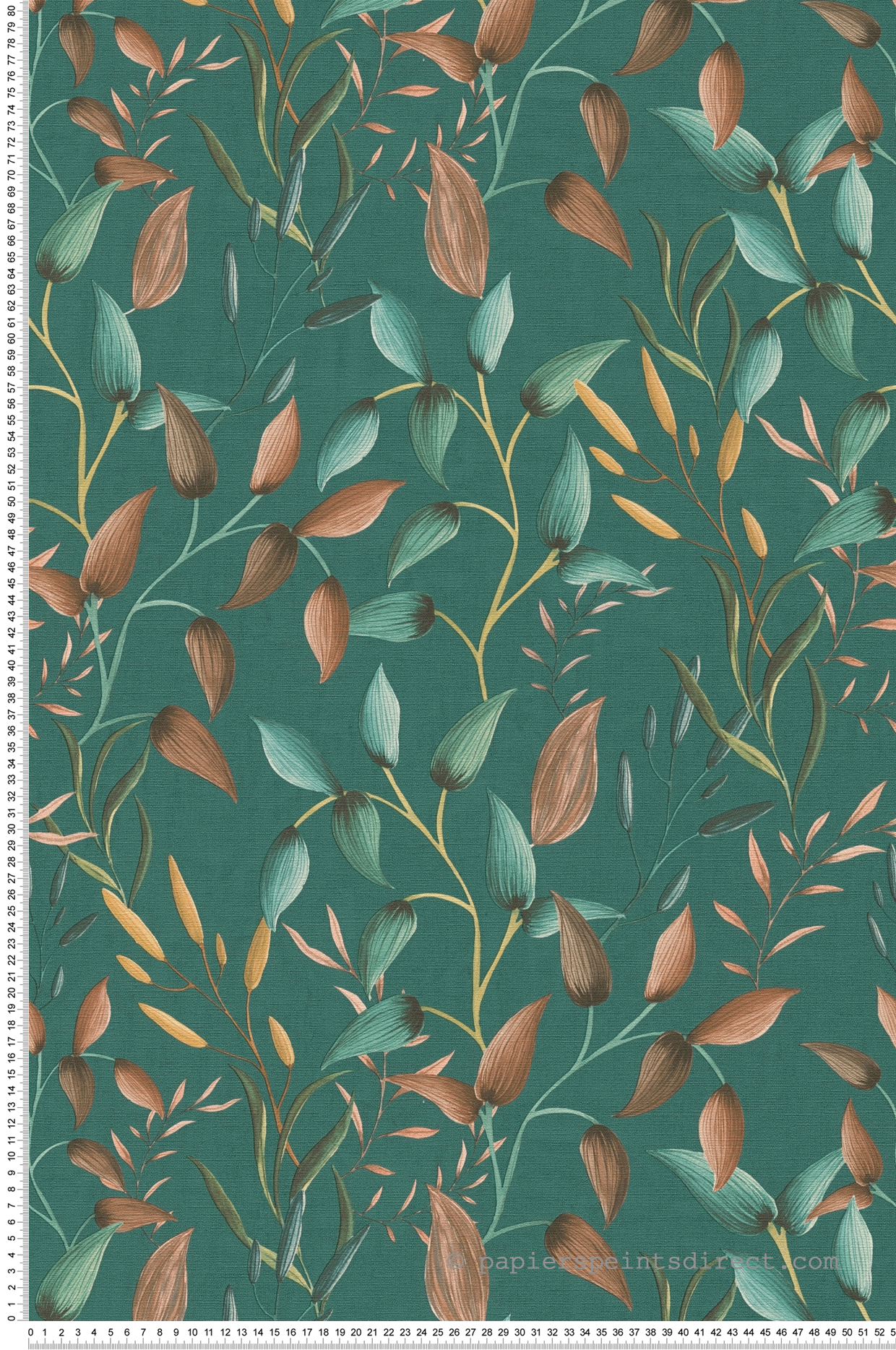 Papier peint Feuille Botanic vert paon - Aquarell Dreams d'A.S. Création | Réf. AS-397454