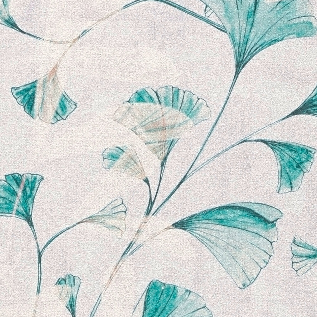 Papier peint Ginkgo Feuille bleu nordique - Anna D'Andrea d'A.S. Création AMB3| Réf. AS-782234