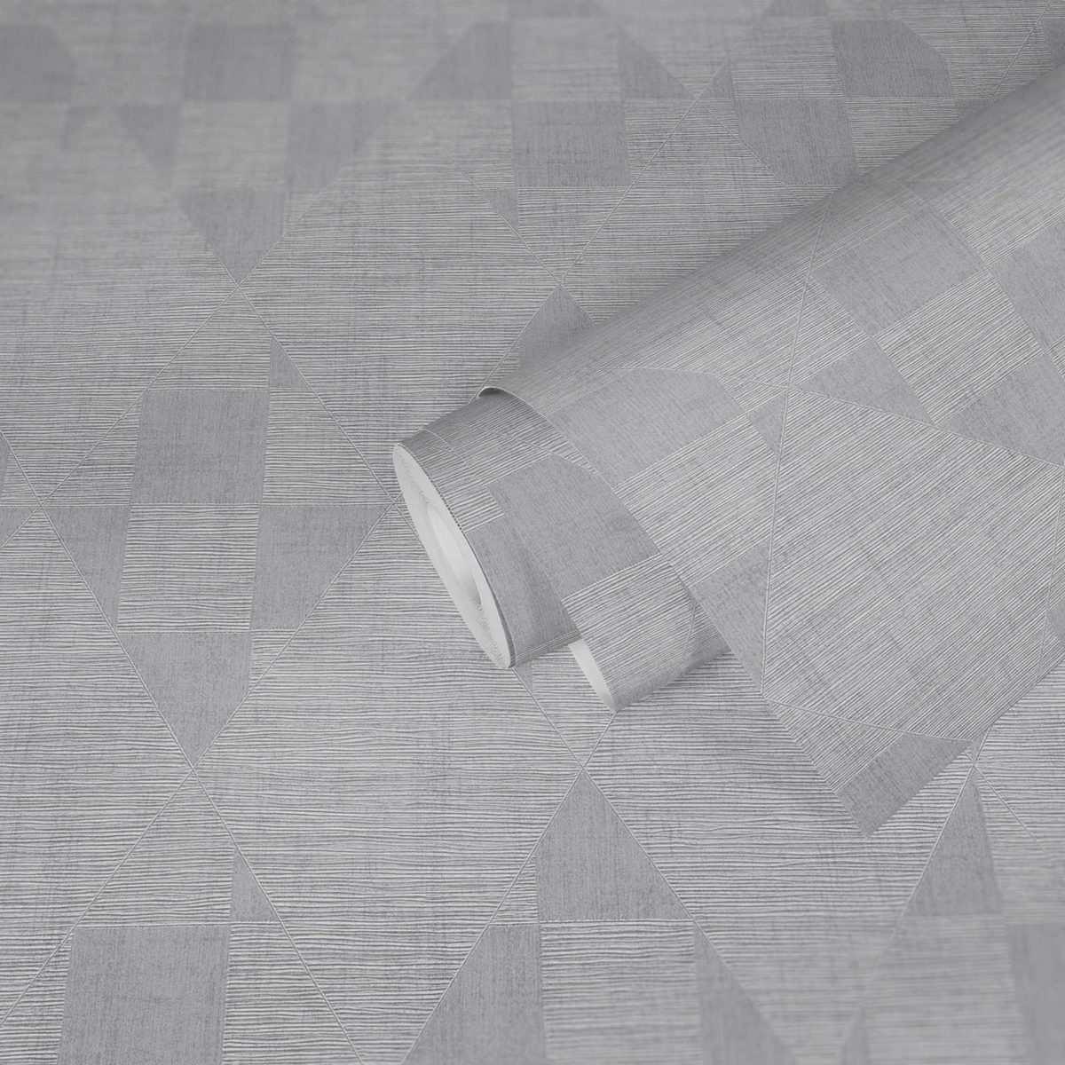 Papier peint Métallisé Matière Losange gris fer - Titanium 3 d'AS Création | Réf. SP15587