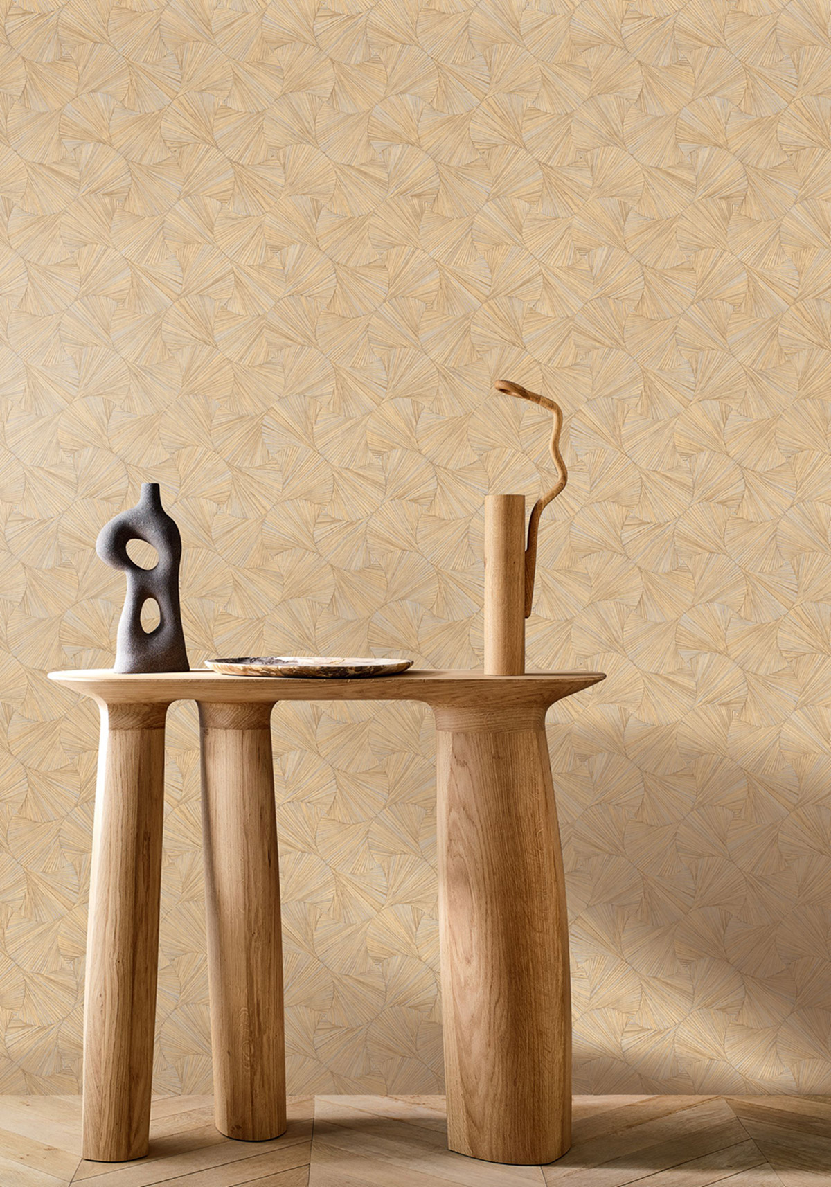 Papier peint Ecaille Végétale Lombok paille - Nature Précieuse de Casamance AMB5| Réf. CAS-B75322242