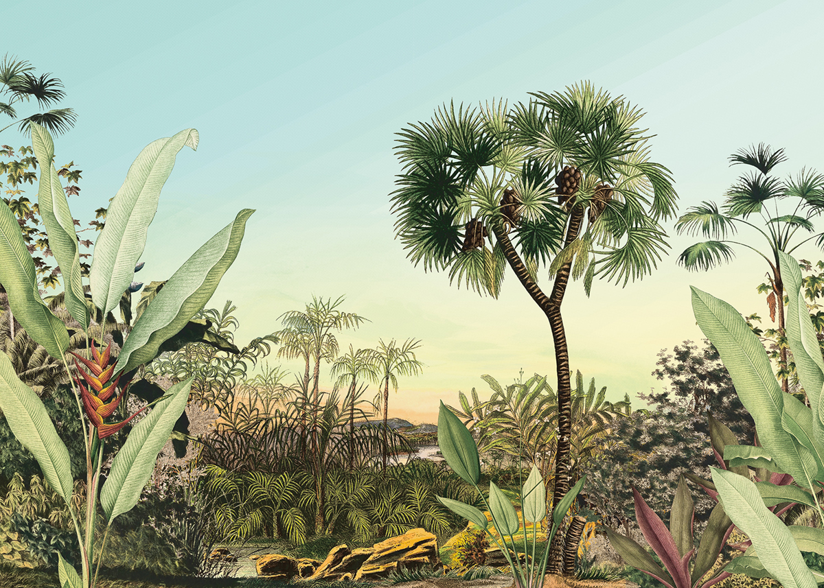 Papier peint panoramique jungle Oasis - Papier peint Komar Heritage
