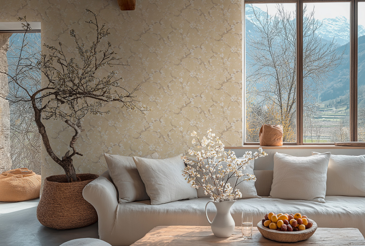 Papier peint Fleur Cerisier Métallisé ficelle - Metropolitan Stories 4 Hot Spots d'A.S. Création | Réf. AS-781992