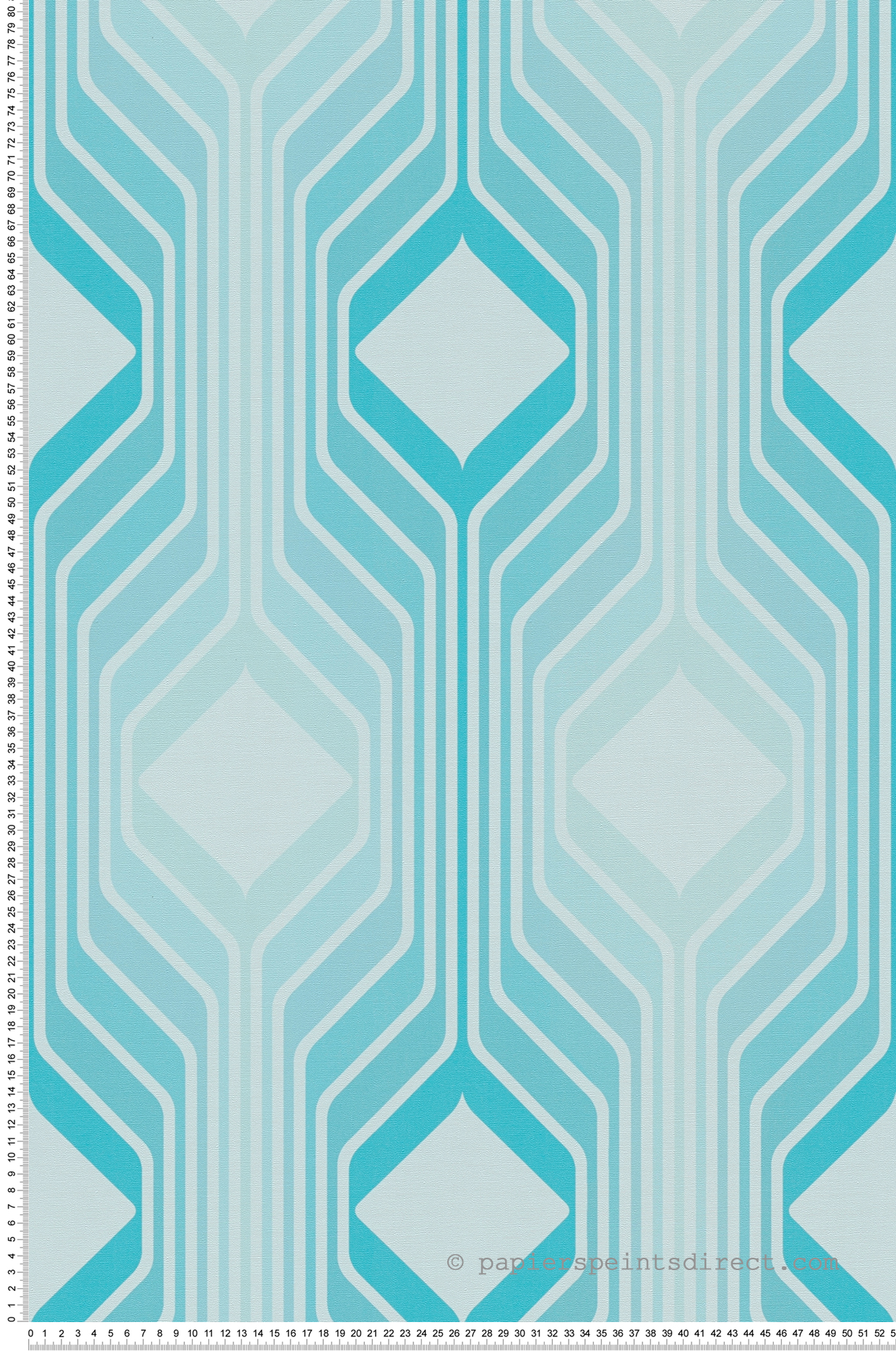 Papier peint Géométrique Années 70 bleu - Retro Chic d'A.S. Création | Réf. AS-395321