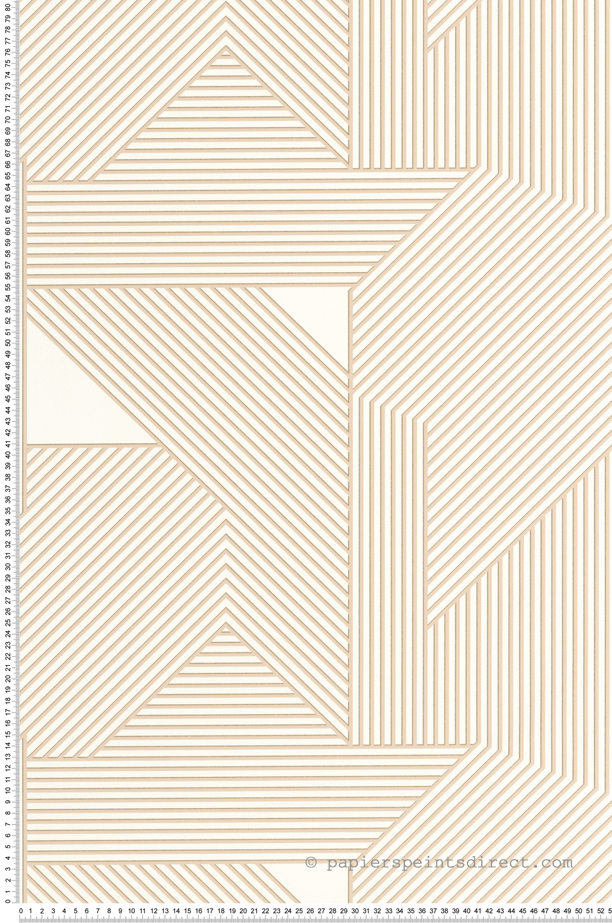 Papier peint Rayure Géométrique Mouvement beige doré - Graphic de Casélio | Réf. GPC105540120