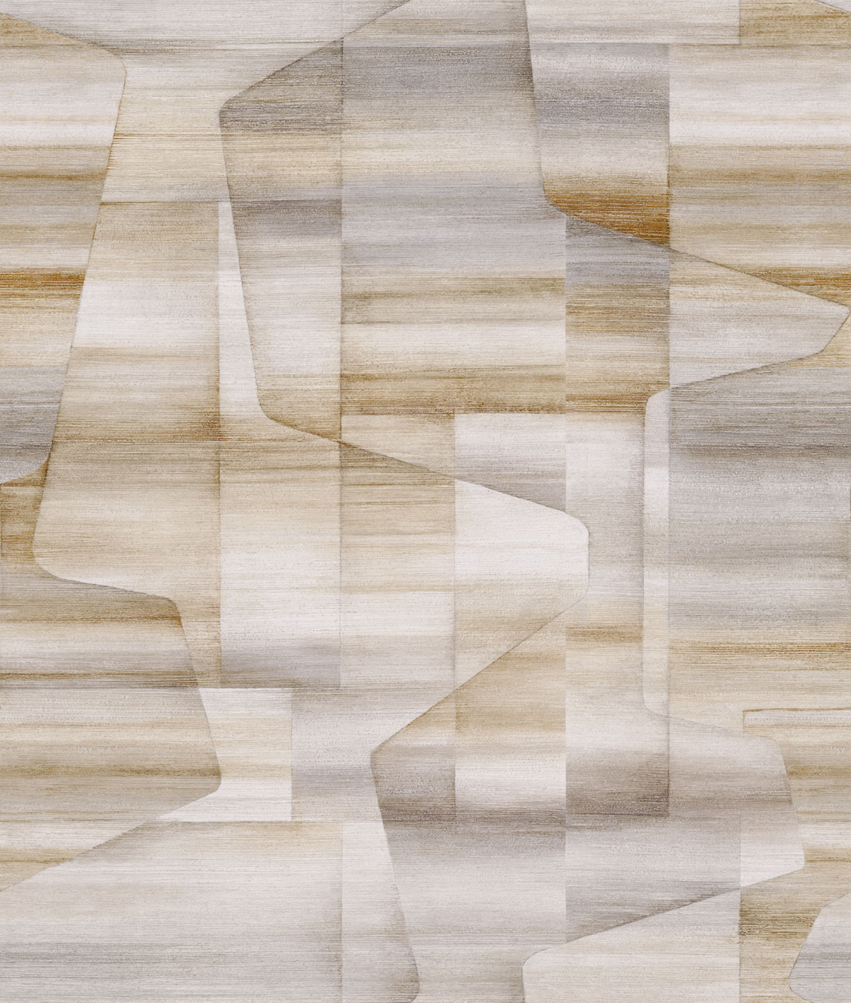 Papier peint panoramique Géométrie Moderne John S ocre gris 212X250 - Carnaby Street de Casadéco | Réf. CARN200571825