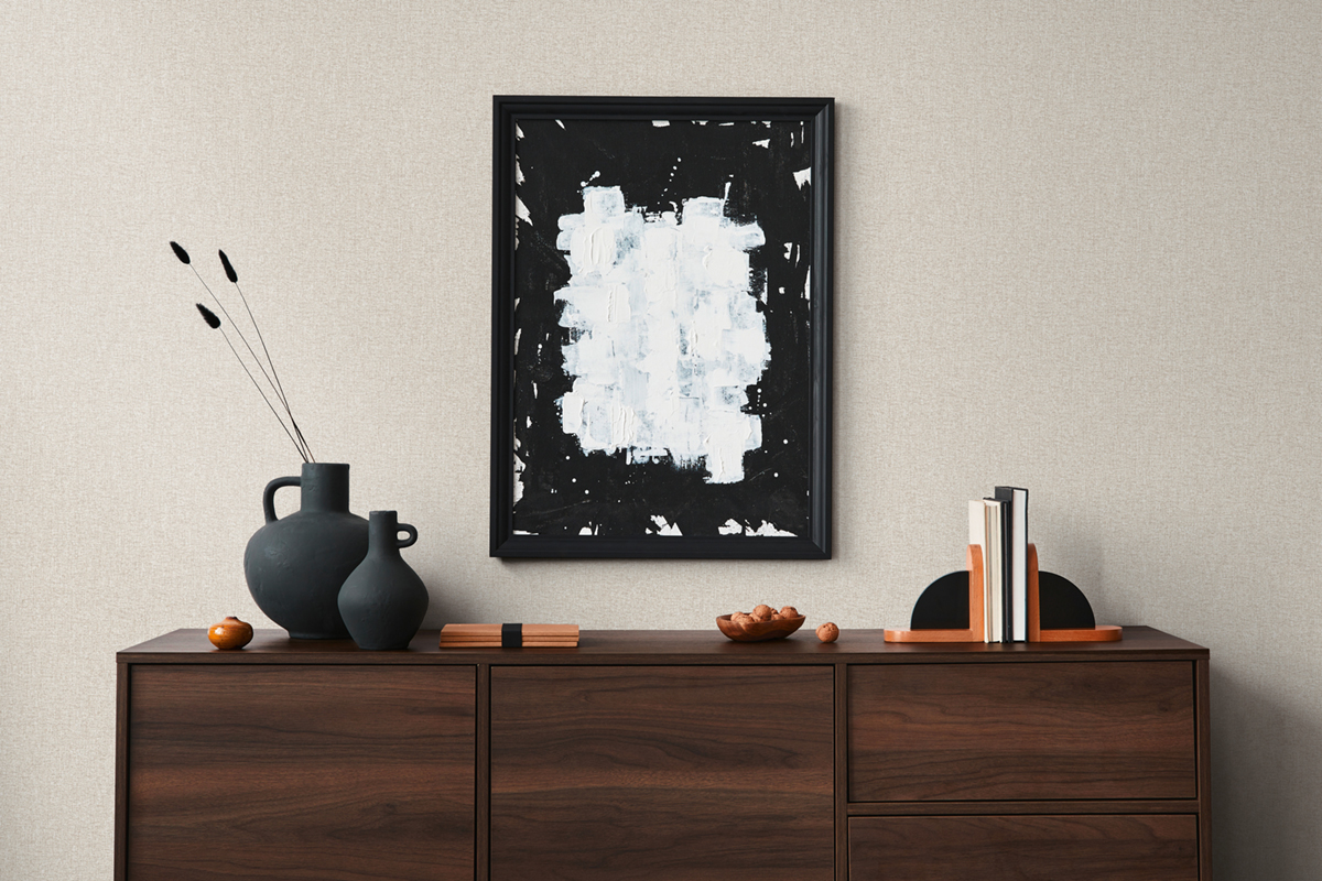 Papier peint Faux Uni Tissu Chiné lin - Famous Garden d'A.S. Création | Réf. AS-393532