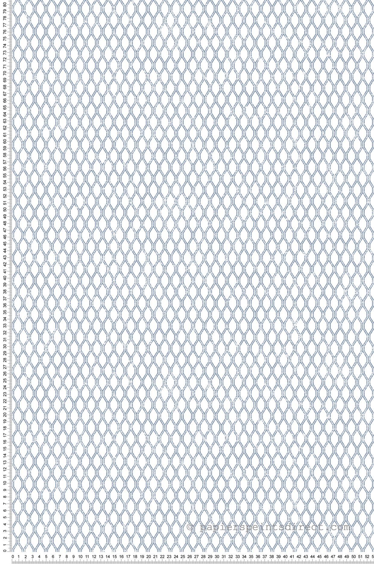 Papier peint Alvéole Graphique bleu blanc - Mini Prints de Lutèce | Réf. LTC-G56656