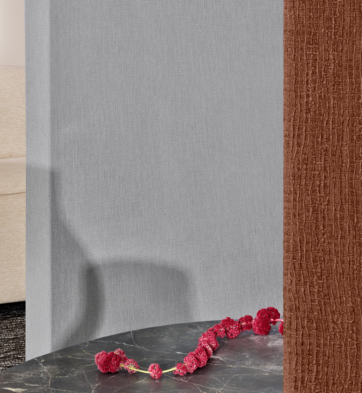 Papier peint Uni Effet Gaze marron - Picto de Lutèce | Réf. LTC-PIC428