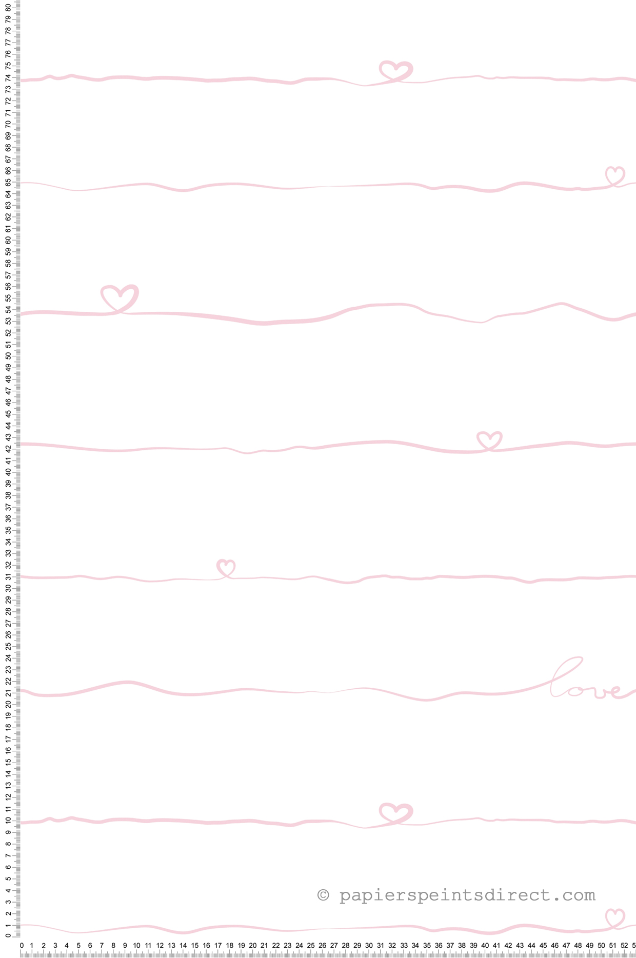 Papier peint enfant Rayures Love rose - Little Love d'A.S. Création | Réf. SP15685