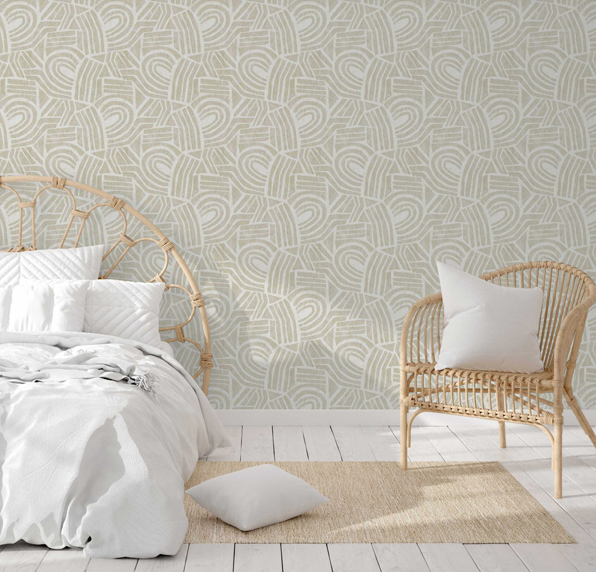 Papier peint Formes Géométriques beige - Poésie de Lutèce | Réf. LTC-51253607