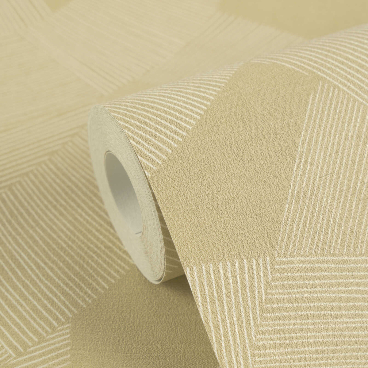 Papier peint Géométrie Rayé Calley beige vanille - Cuba 2 d'A.S. Création ROLL | Réf. AS-791604
